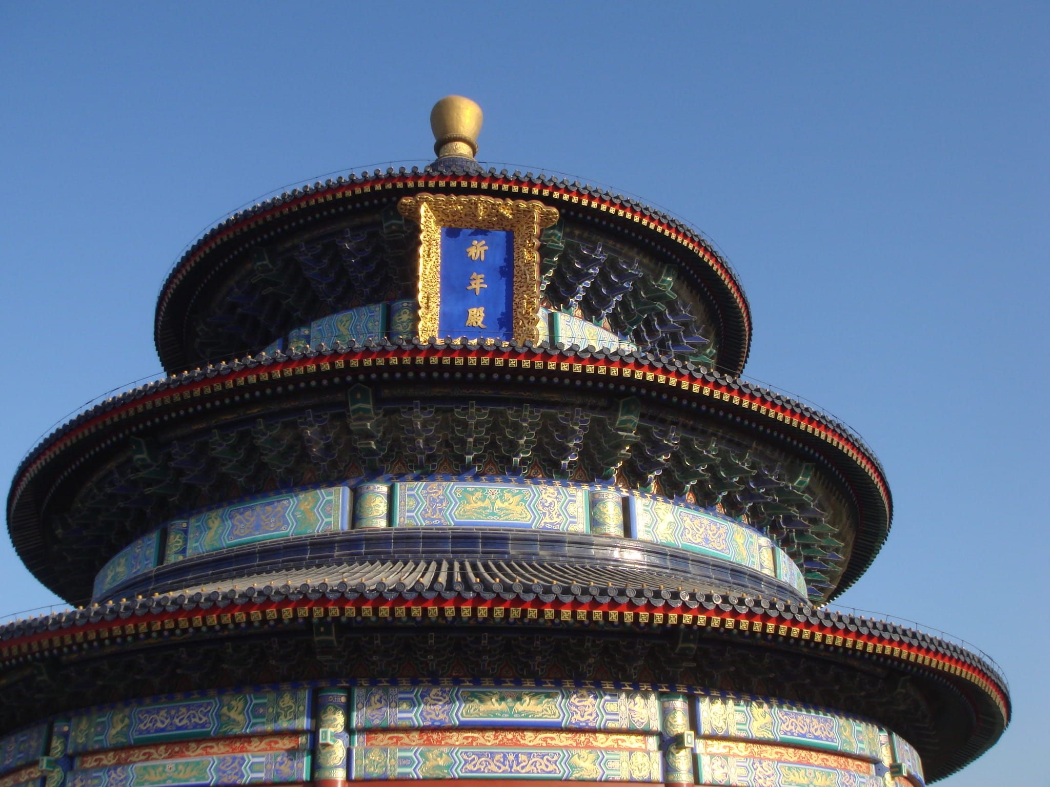 religion, built structure, Temple Of Heaven, blue, China, the past, historic building, no people, low angle view, clear sky, travel destinations, building exterior, HD Wallpaper