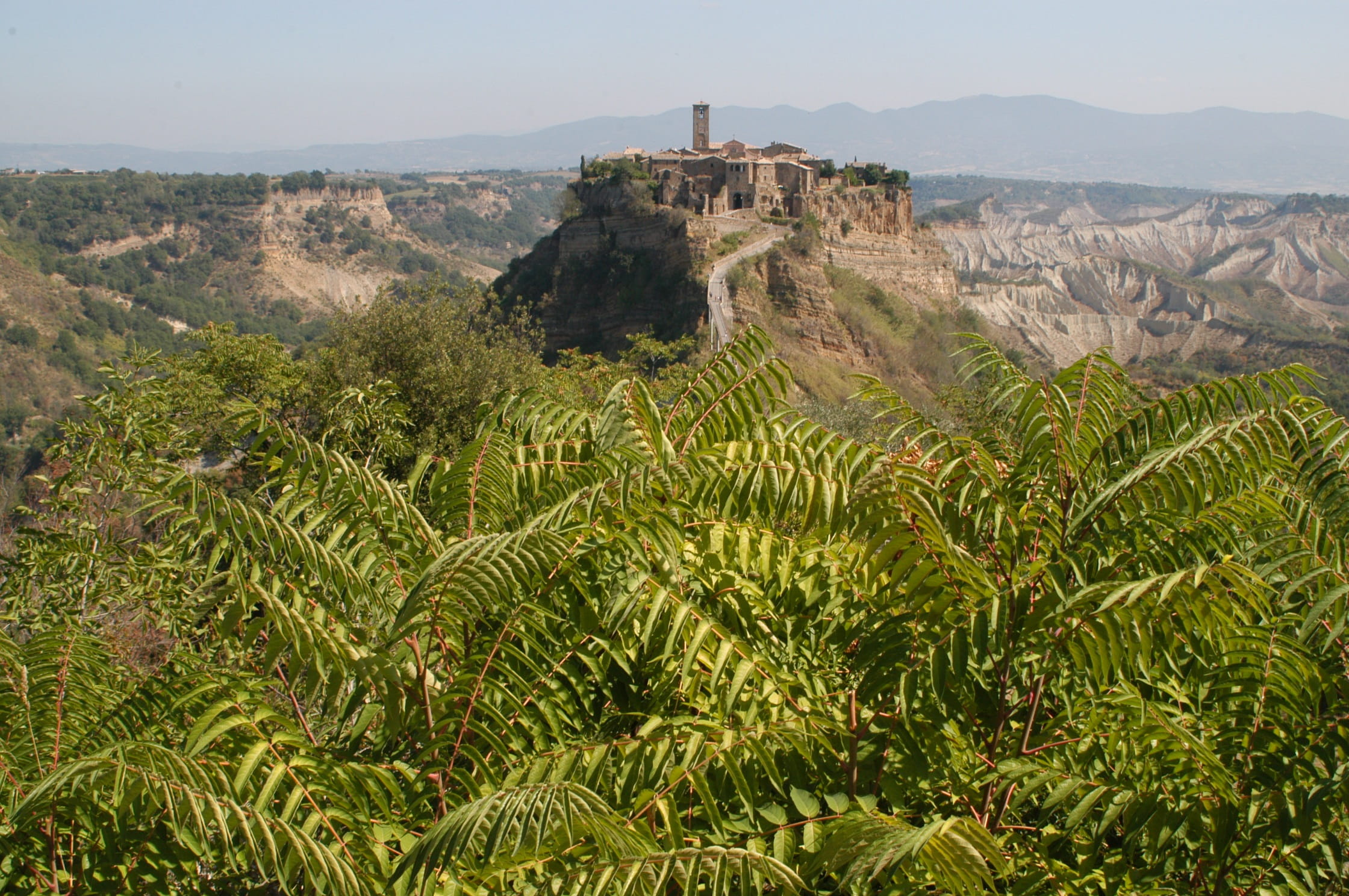 non-urban scene, mountain, tranquil scene, ancient civilization, travel, nature, country, architecture, land, civita di bagnoregio, tourism, landscape, HD Wallpaper