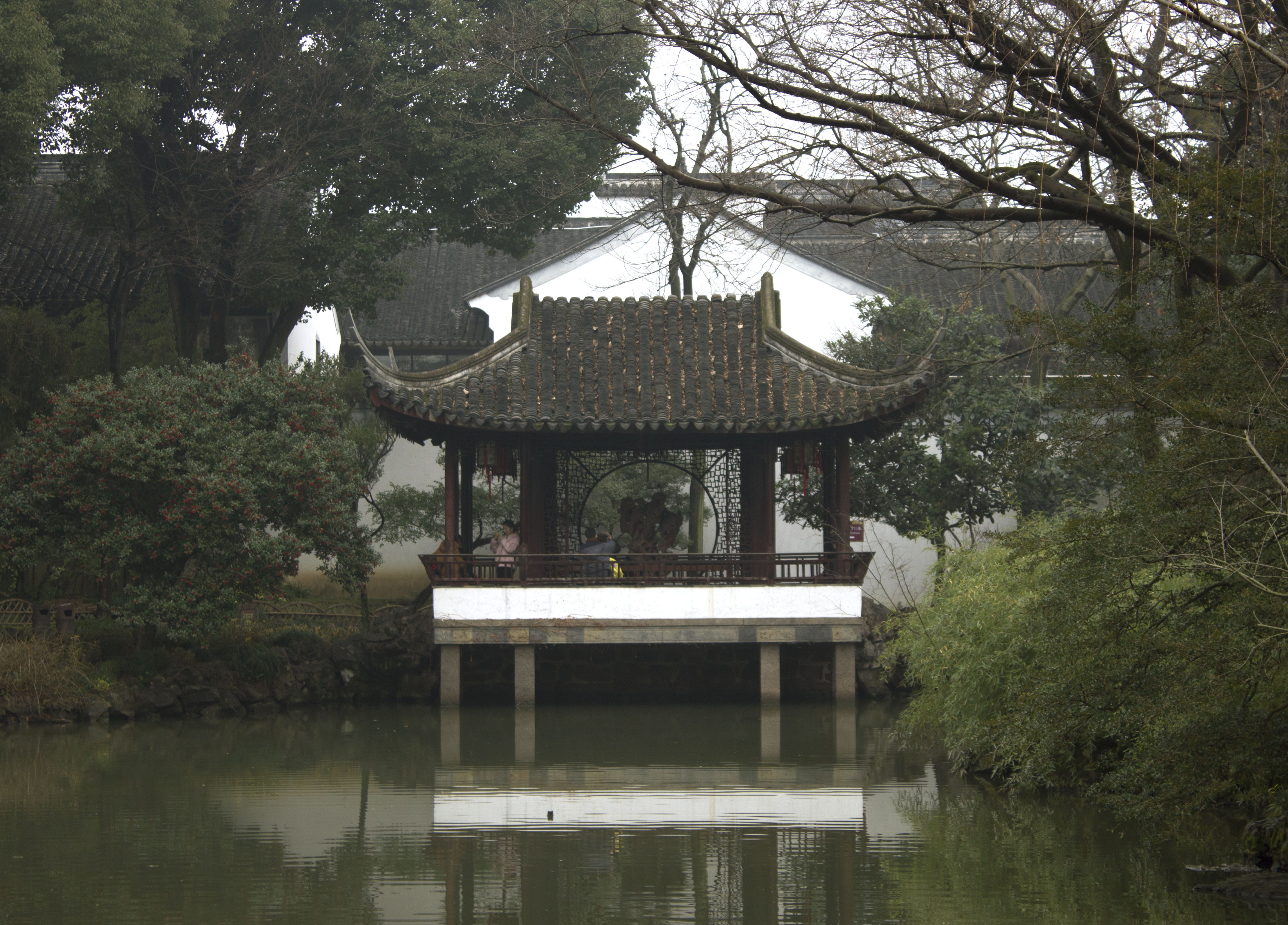 lake, no people, suzhou shi, humble administrator garden, tree, religion, water, zen, waterfront, temple, suzhou, plant, outdoors, gazebo, growth, asia, HD Wallpaper