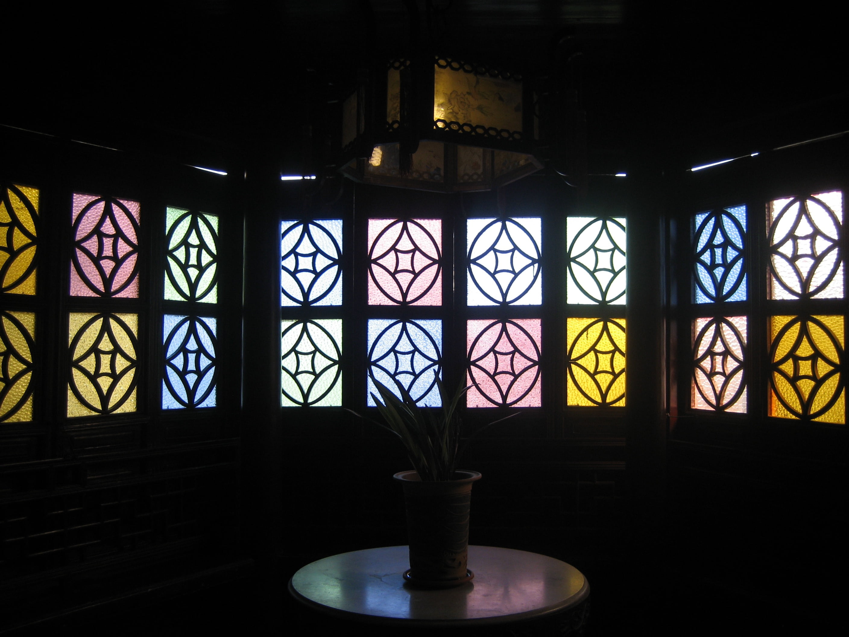 day, building, lighting equipment, suzhou, indoors, place of worship, indoor, ornate, pattern, 2K, no people, illuminated, window, glass, built structure, HD Wallpaper