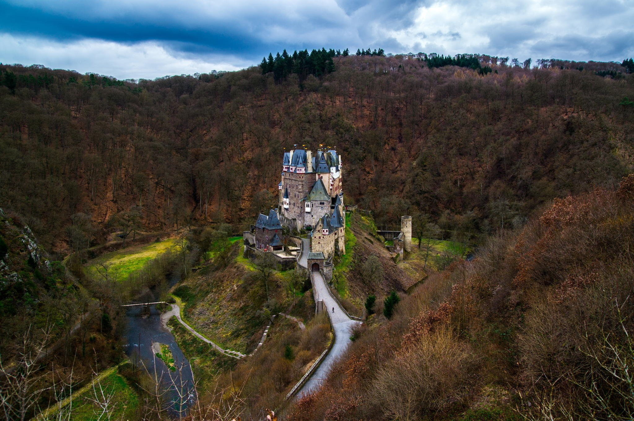 autumn, germany, castle, forest, eltz, 1080P, HD Wallpaper
