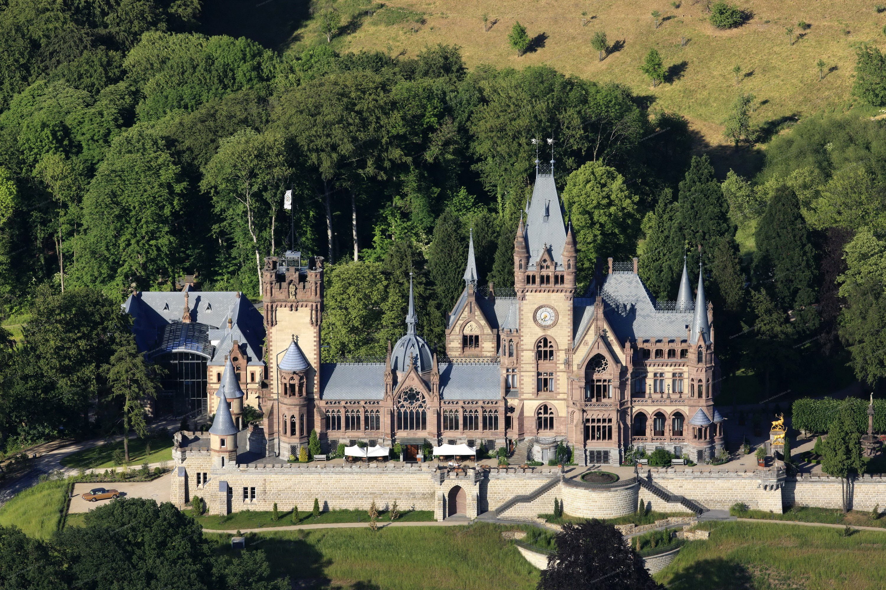 drachenburg, castle, cities, 2K, germany, HD Wallpaper