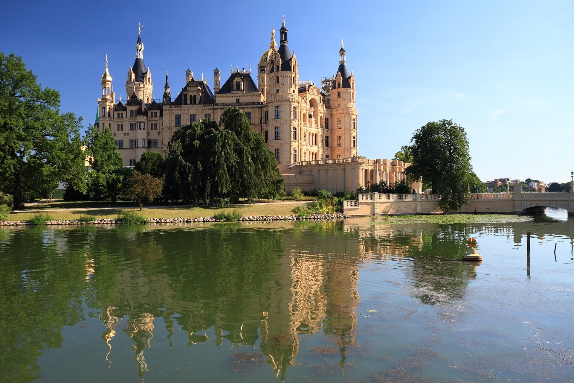 Palaces, 1080P, Schwerin Palace, HD Wallpaper