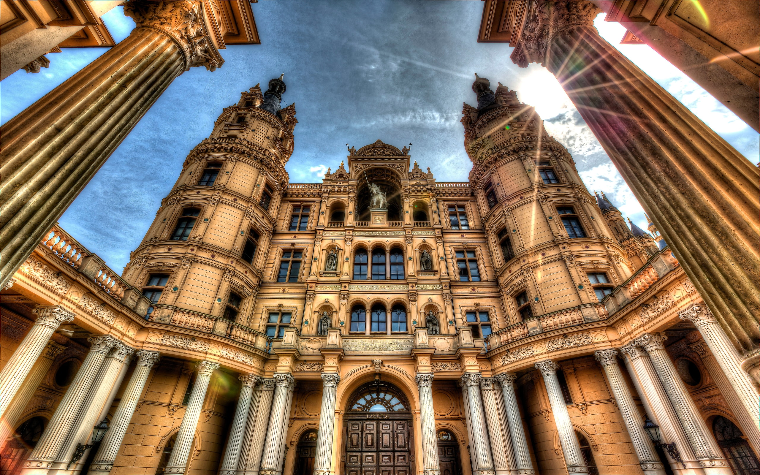 Palaces, Schwerin Palace, 2K, HD Wallpaper