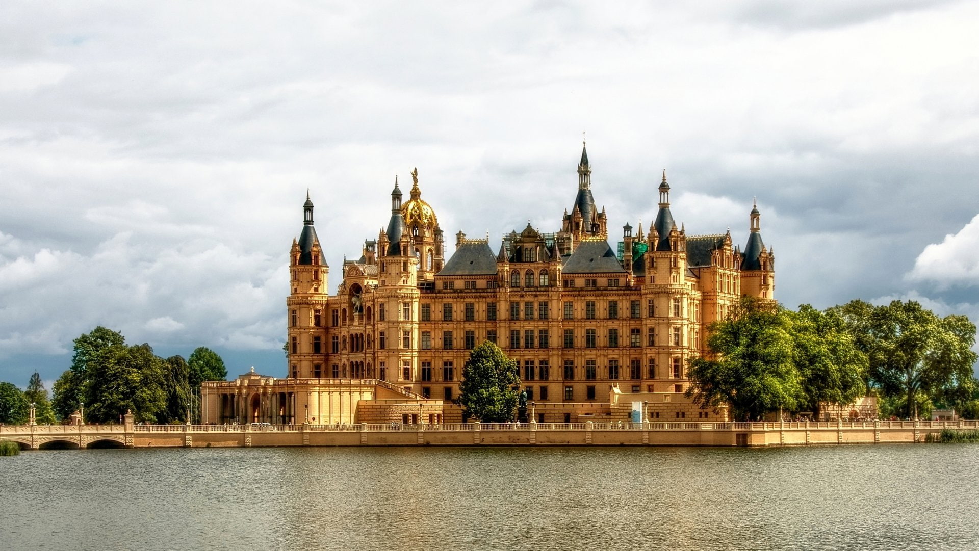 Building, Schwerin Palace, 1080P, Germany, Palace, Palaces, Shwerin Palace, Architecture, HD Wallpaper