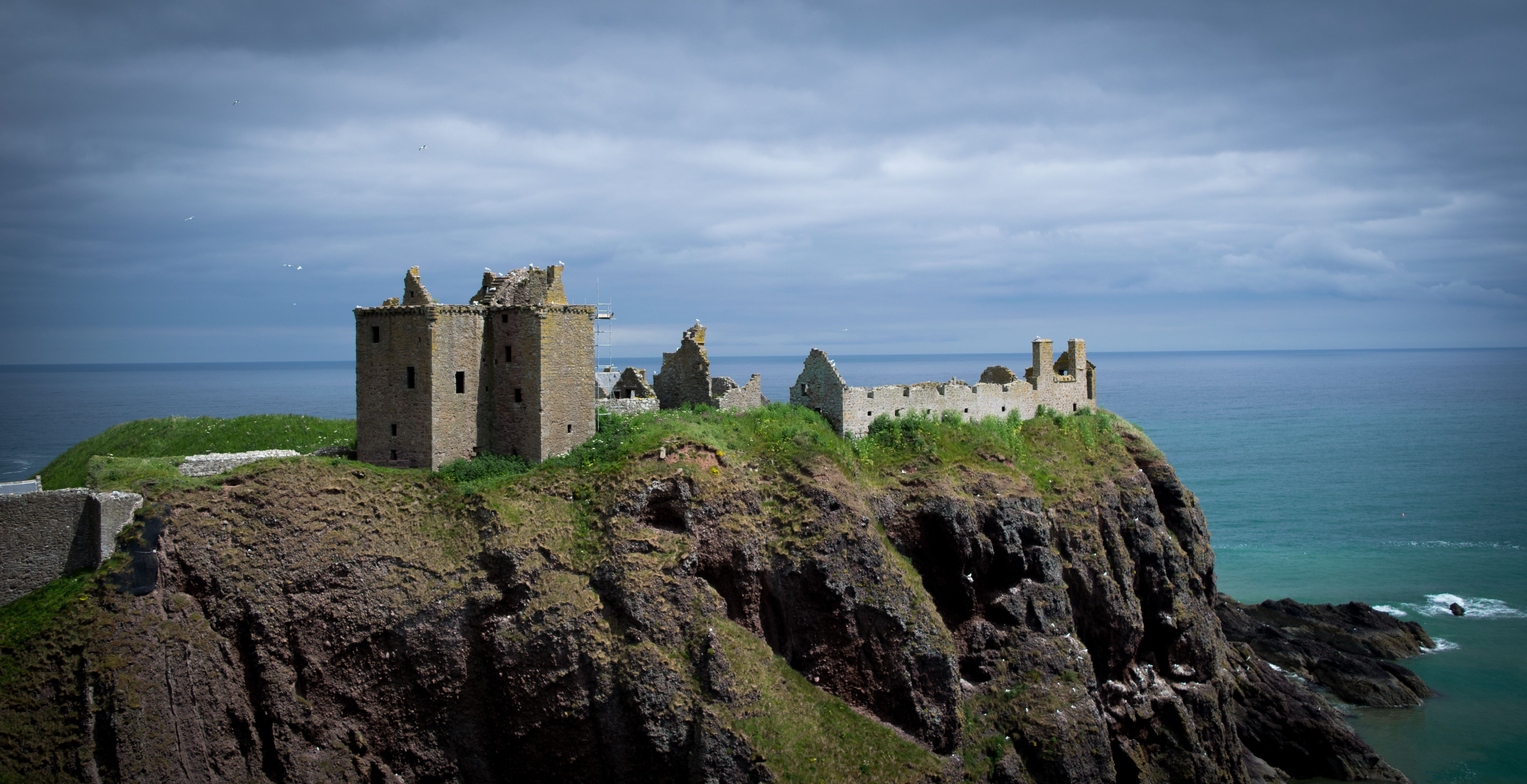 5K, dunnottar castle, HD Wallpaper
