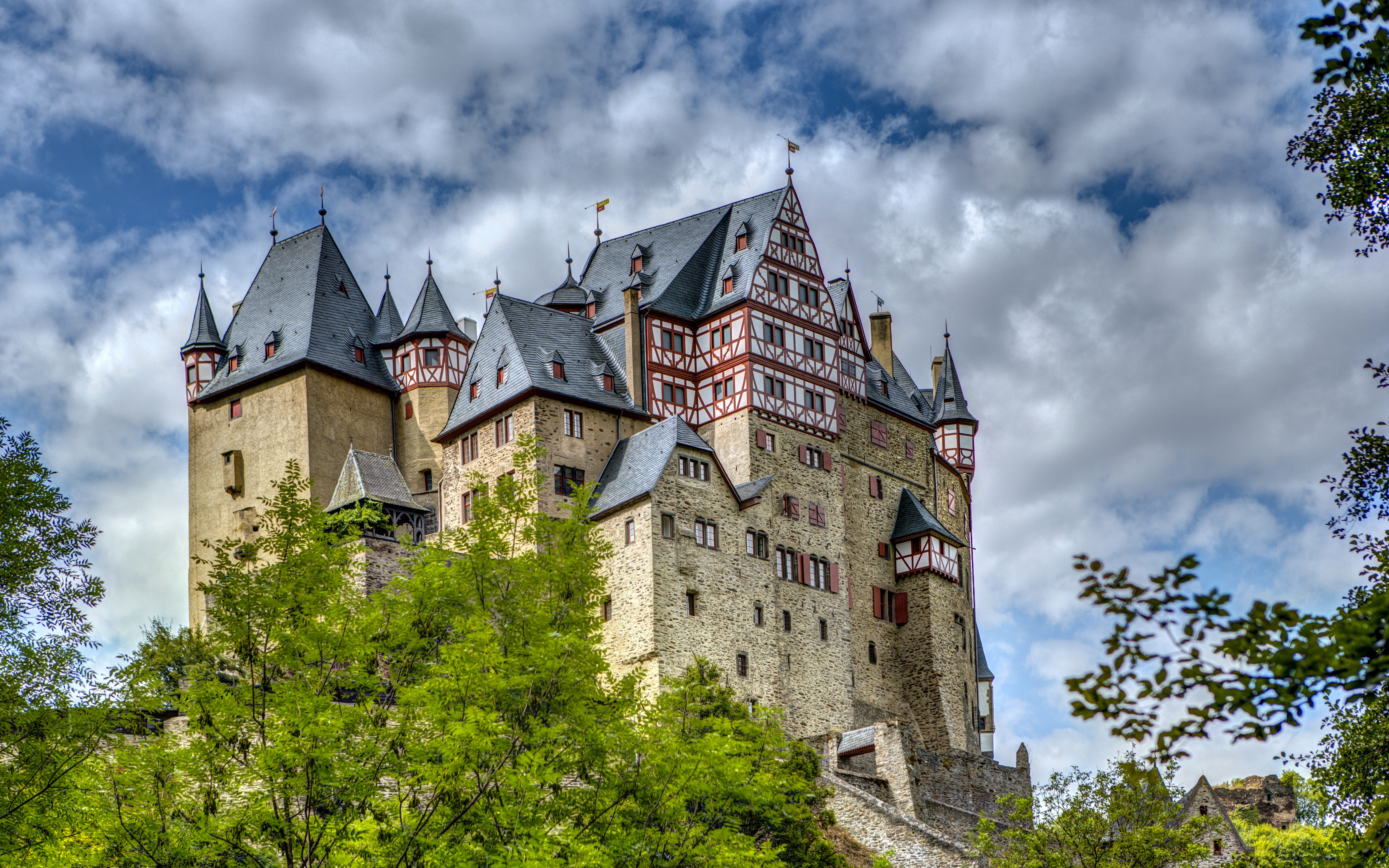 built structure, germany, trier, travel destinations, building, sky, building exterior, moselle, plant, old, medieval, tower, tree, nature, nestled, low angle view, HD Wallpaper