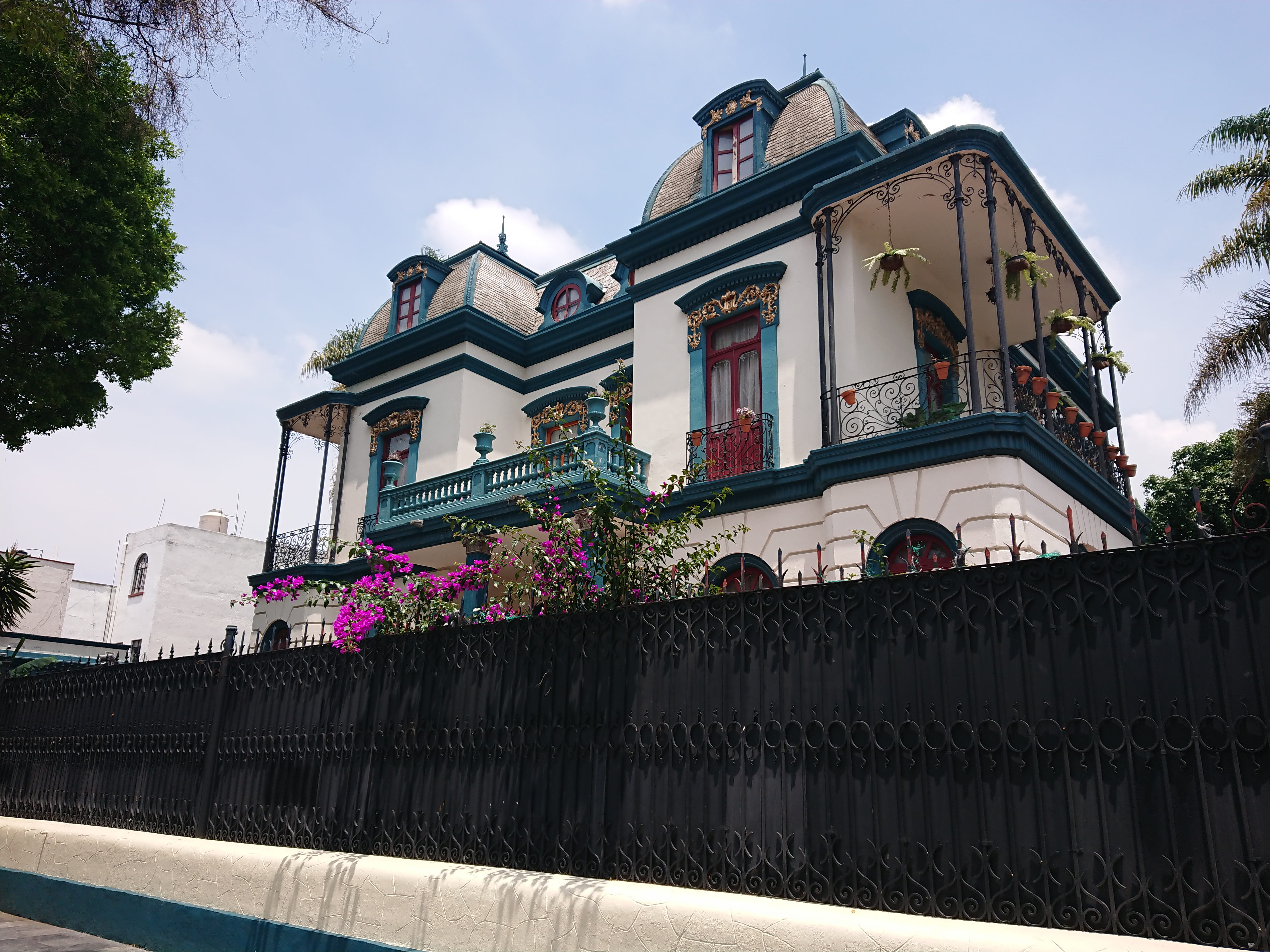 flower, growth, building, tree, architecture, av. juarez 1703, sky, heroica puebla de zaragoza, ornate, outdoors, city, built structure, nature, no people, HD Wallpaper