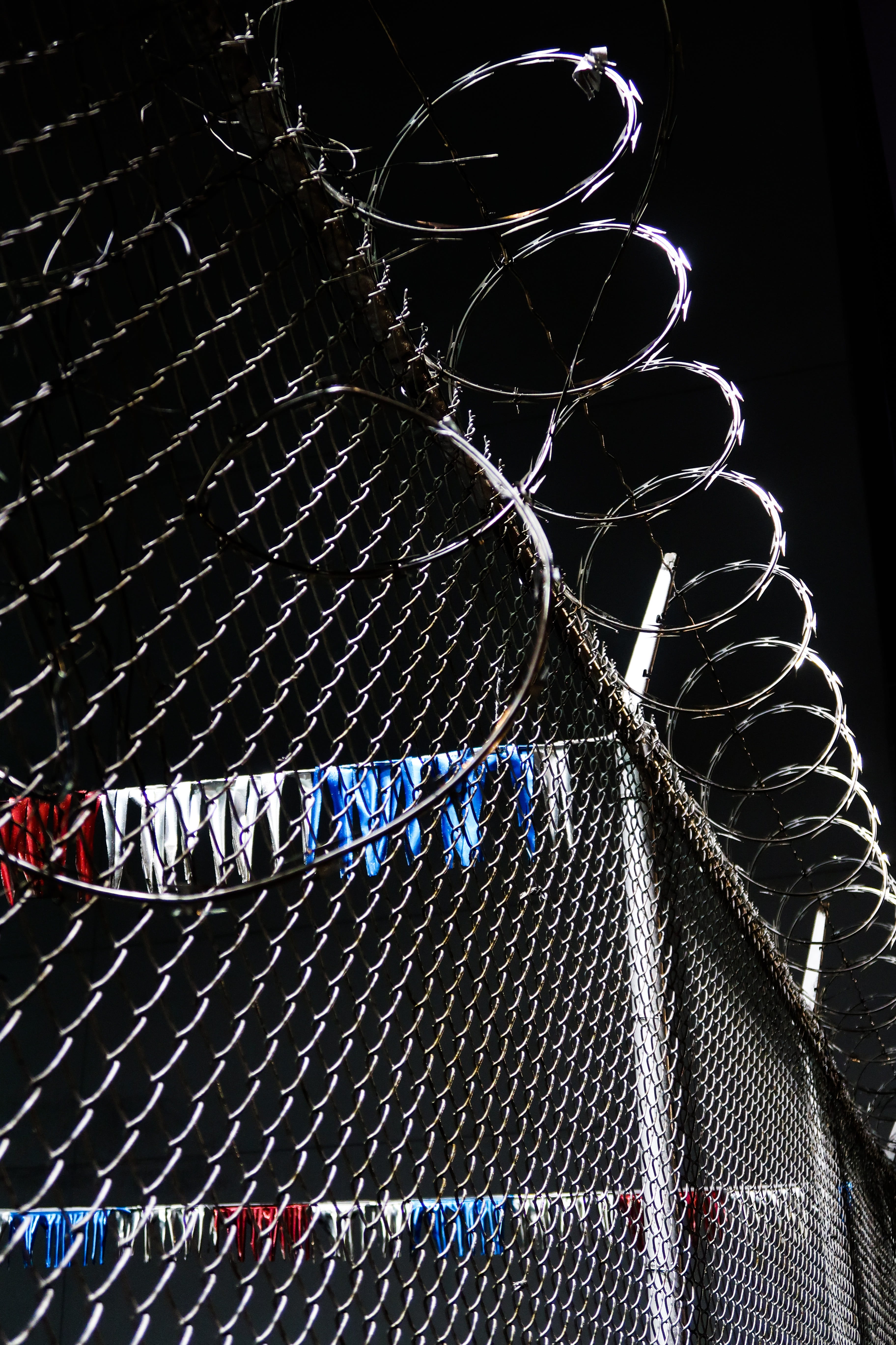 white color, communication, protection, fence, pattern, no people, hanging, low angle view, white, backgrounds, black color, border, text, border control, Phone HD Wallpaper