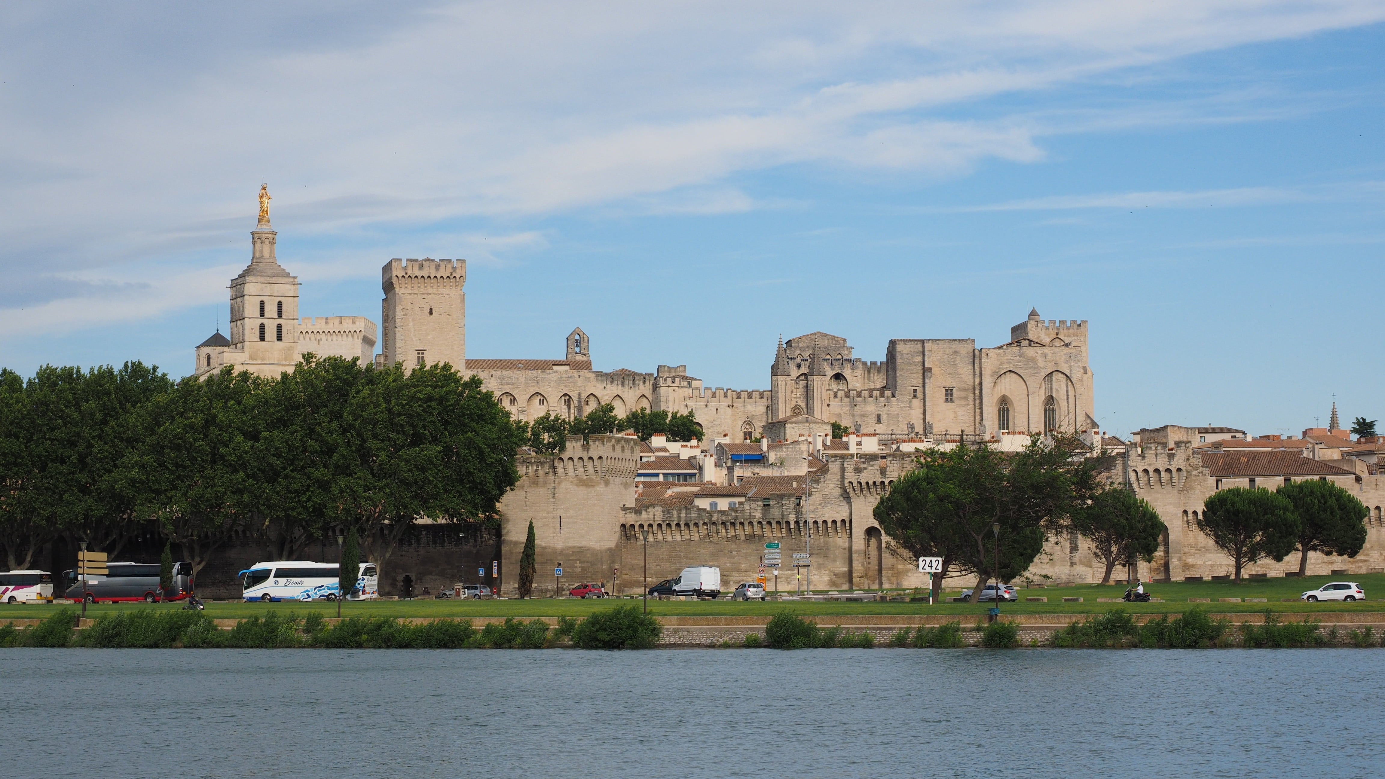 places of interest, tourist attraction, city view, statue, history, famous Place, religion, cathedral, travel destinations, water, roman catholic archdiocese of avignon, HD Wallpaper