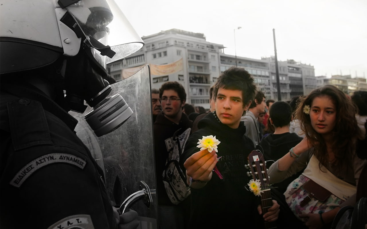riots, police, Grecia, 720P, HD Wallpaper