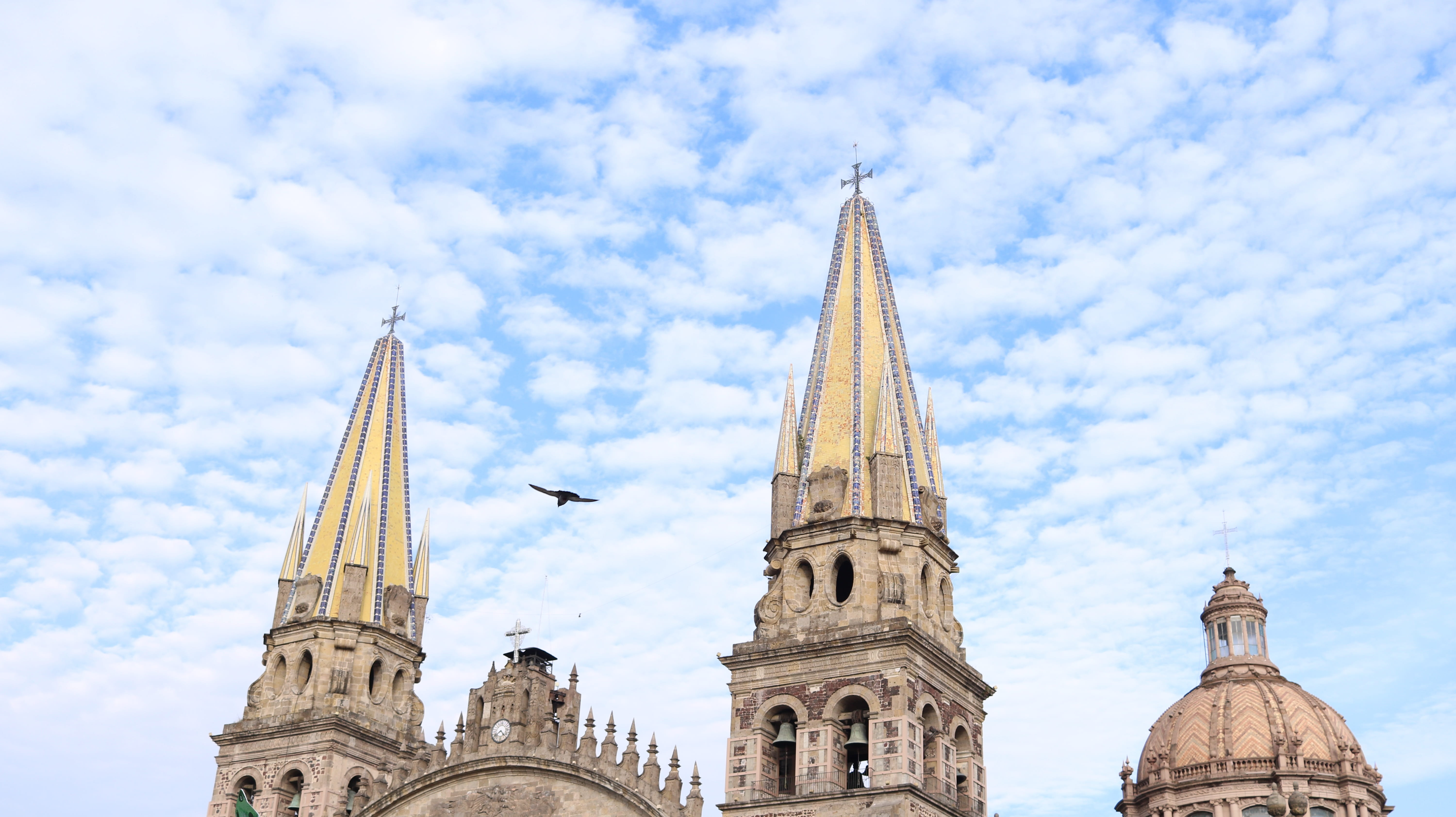 gothic style, spirituality, place of worship, day, building, cathedral of guadalajara, architecture, sky, blue, church, 5K, belief, guadalajara, tower, HD Wallpaper