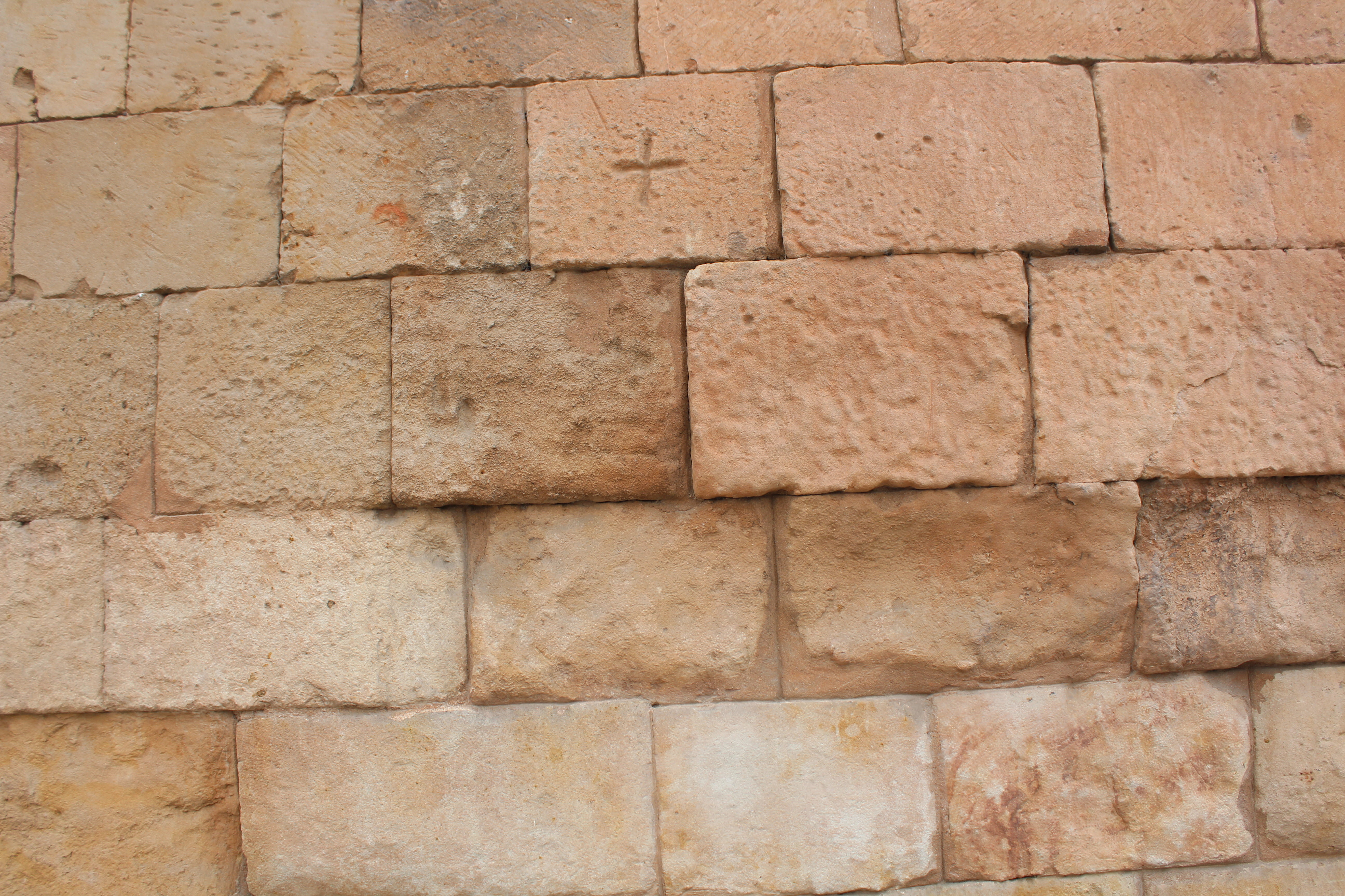 arquitectura, brick, wall - building feature, close-up, backgrounds, tile, paving stone, brown, stones, built structure, architecture, cross, textured, HD Wallpaper