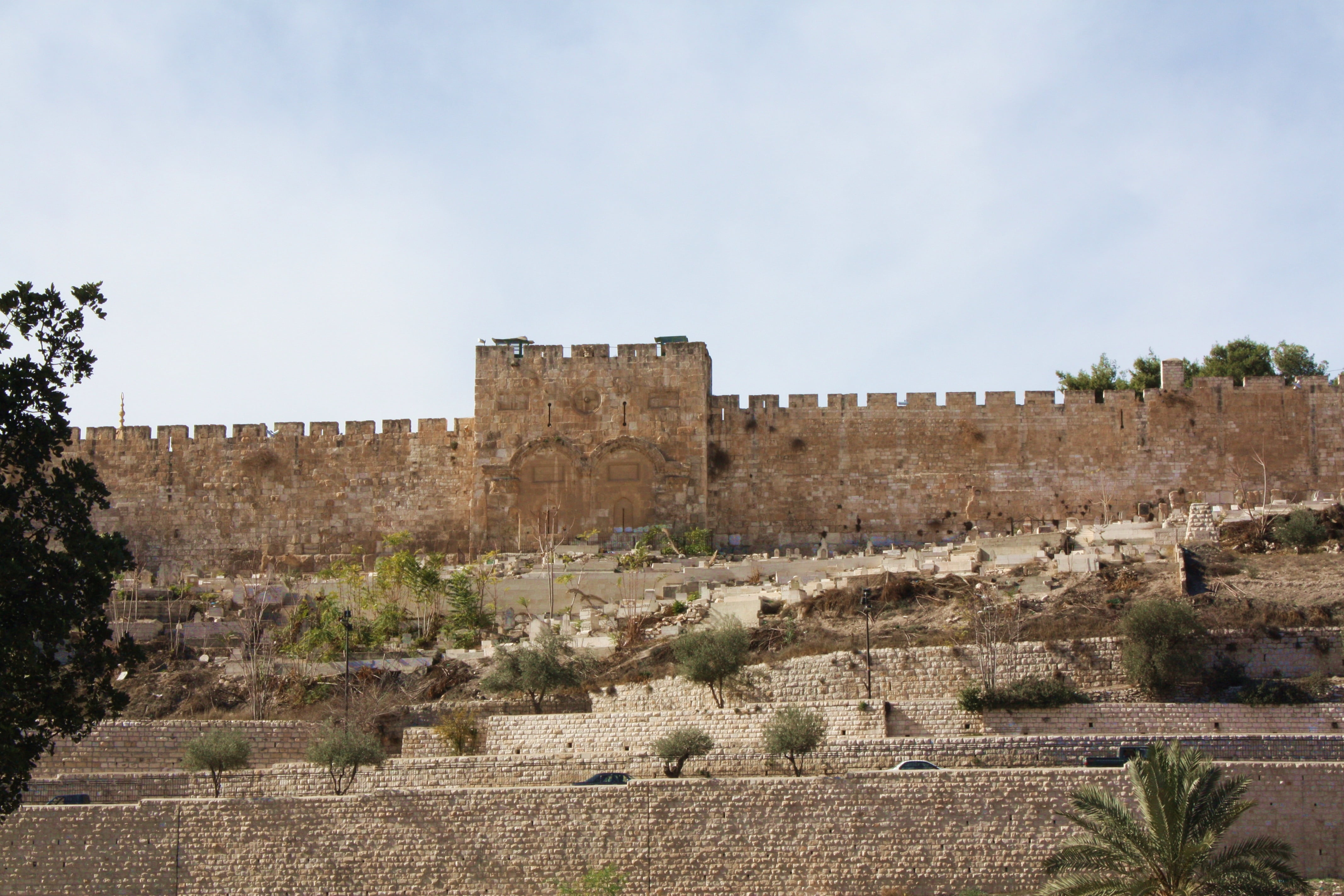 4K, nature, israel, travel, sky, golden gate, ancient civilization, archaeology, fort, fortified wall, faith, no people, jerusalem, ruined, building exterior, HD Wallpaper
