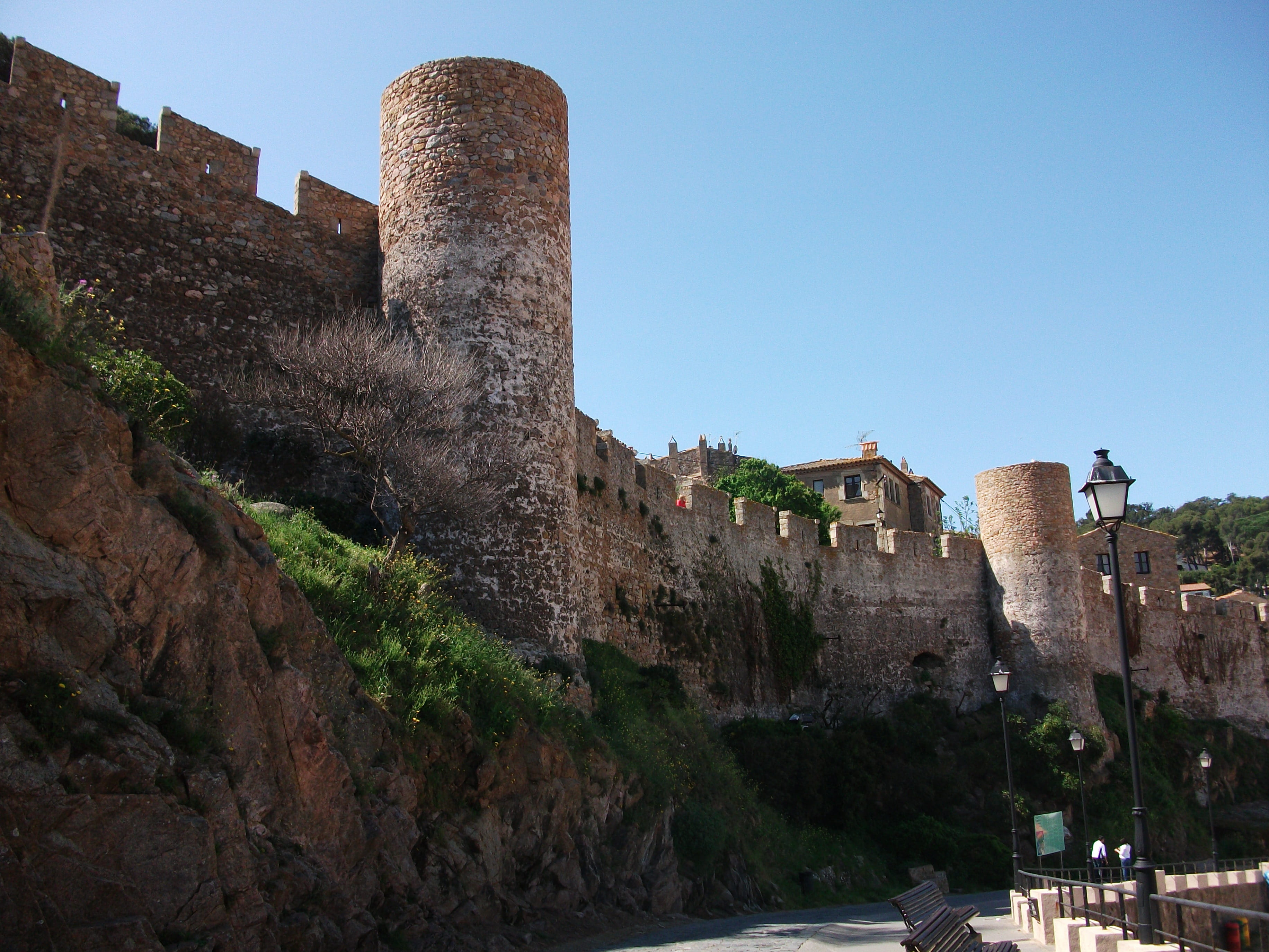 Girona, Tossa De Mar, Catalonia, architecture, building, the past, old, clear sky, travel destinations, fortified wall, medieval, building exterior, wall, HD Wallpaper