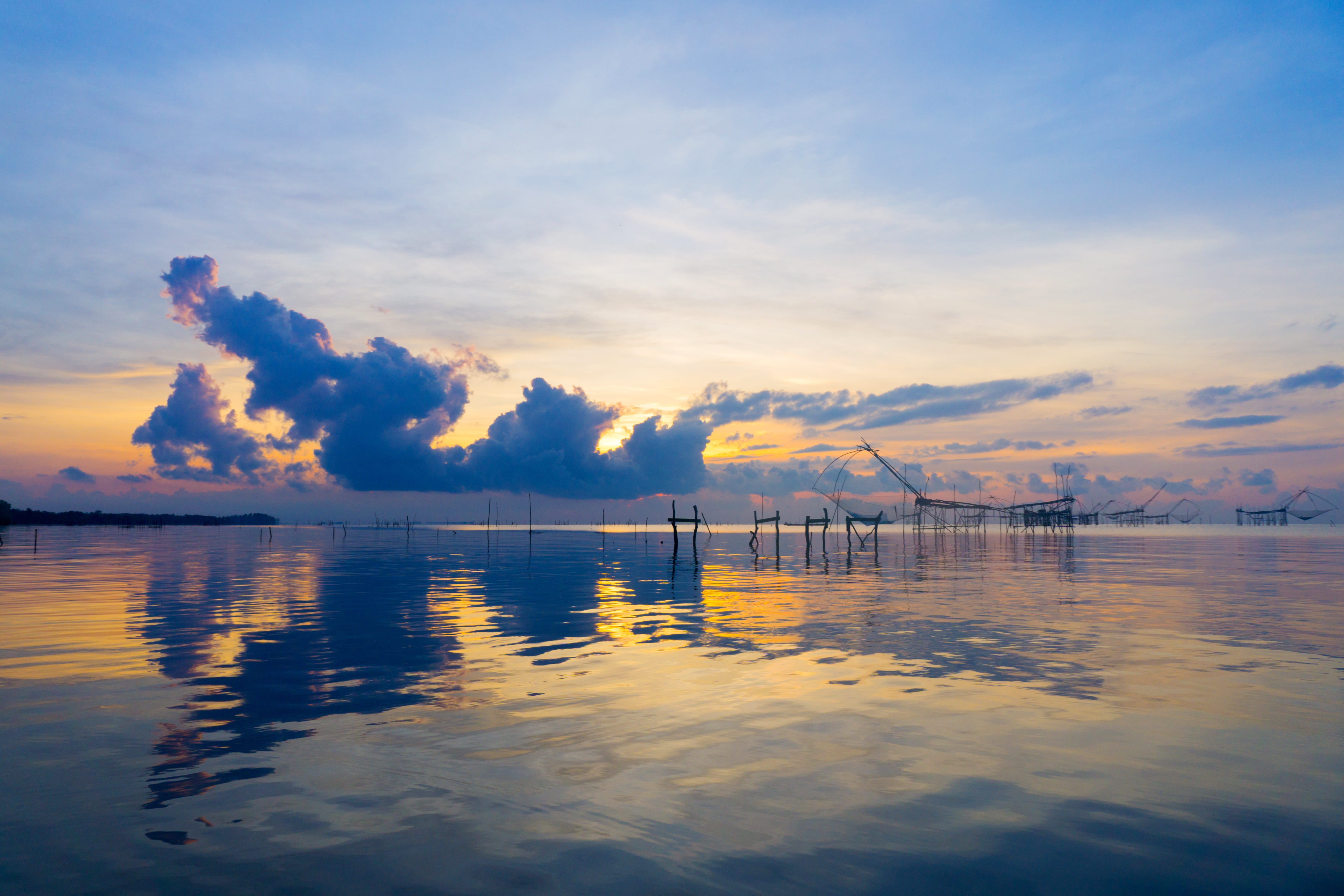 culture, weather, 5K, outdoors, cloud - Sky, colorful, Bay, horizon, leisure, scenics, tranquil Scene, outdoor, scenics - nature, catching, reflection, HD Wallpaper