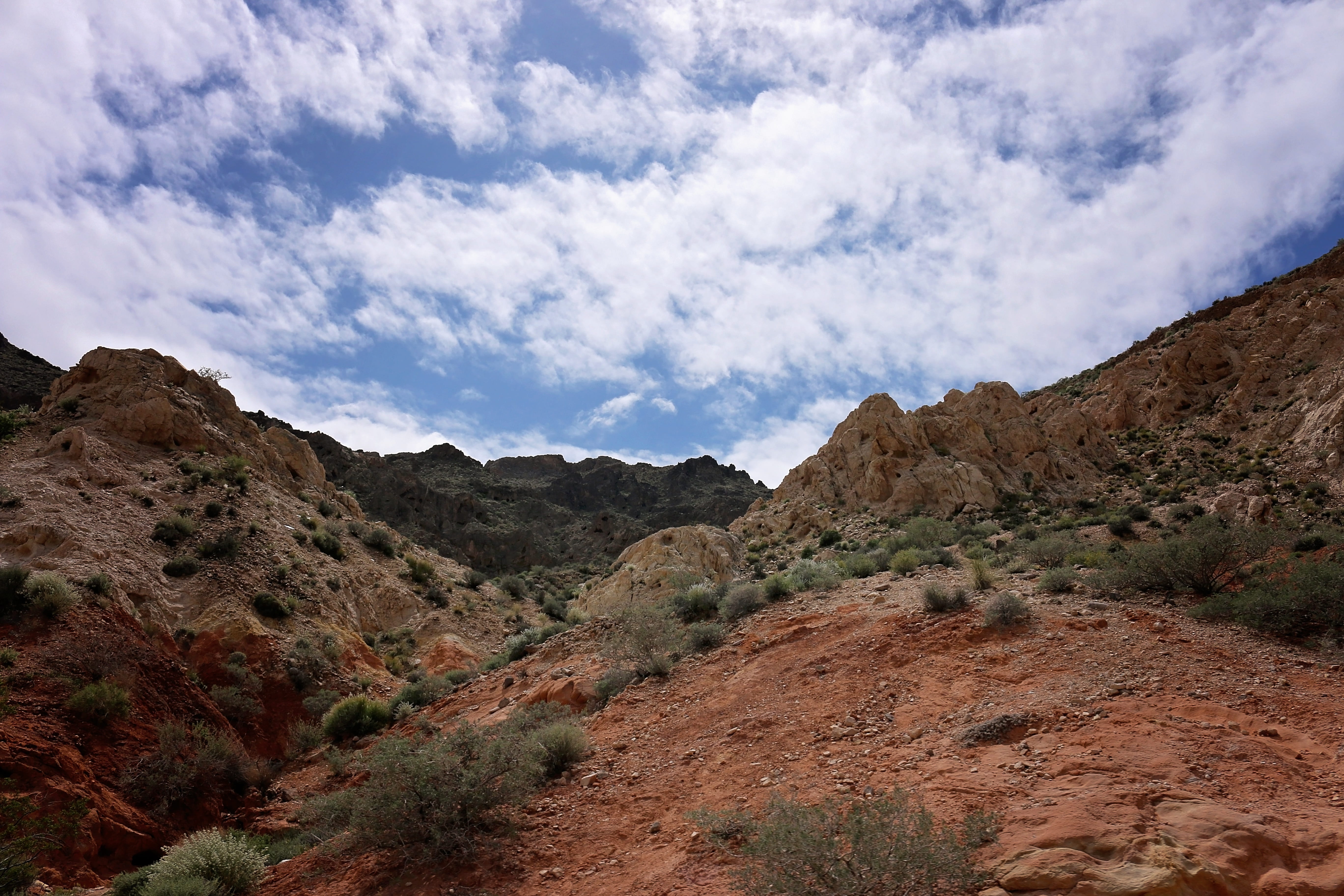 land, colorful, cloud - sky, climate, tranquil scene, tranquility, sky, eroded, rock - object, stone, desert, nature, scenics - nature, valley of fire, HD Wallpaper