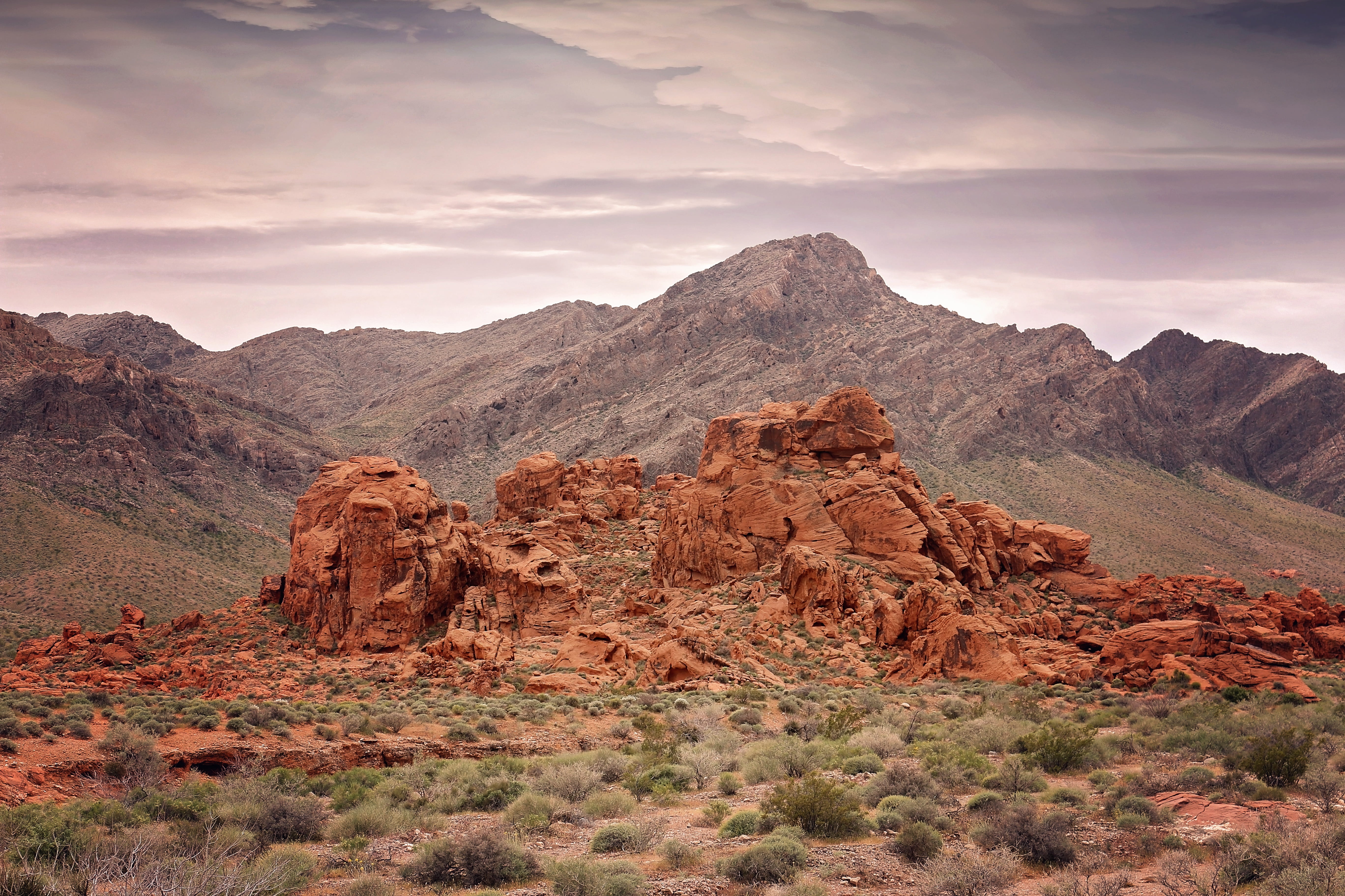 cloud, environment, solid, dry, land, desert, rock formation, sunrise, lake mead, scenery, no people, red rocks, beauty in nature, brown, 5K, natural, HD Wallpaper