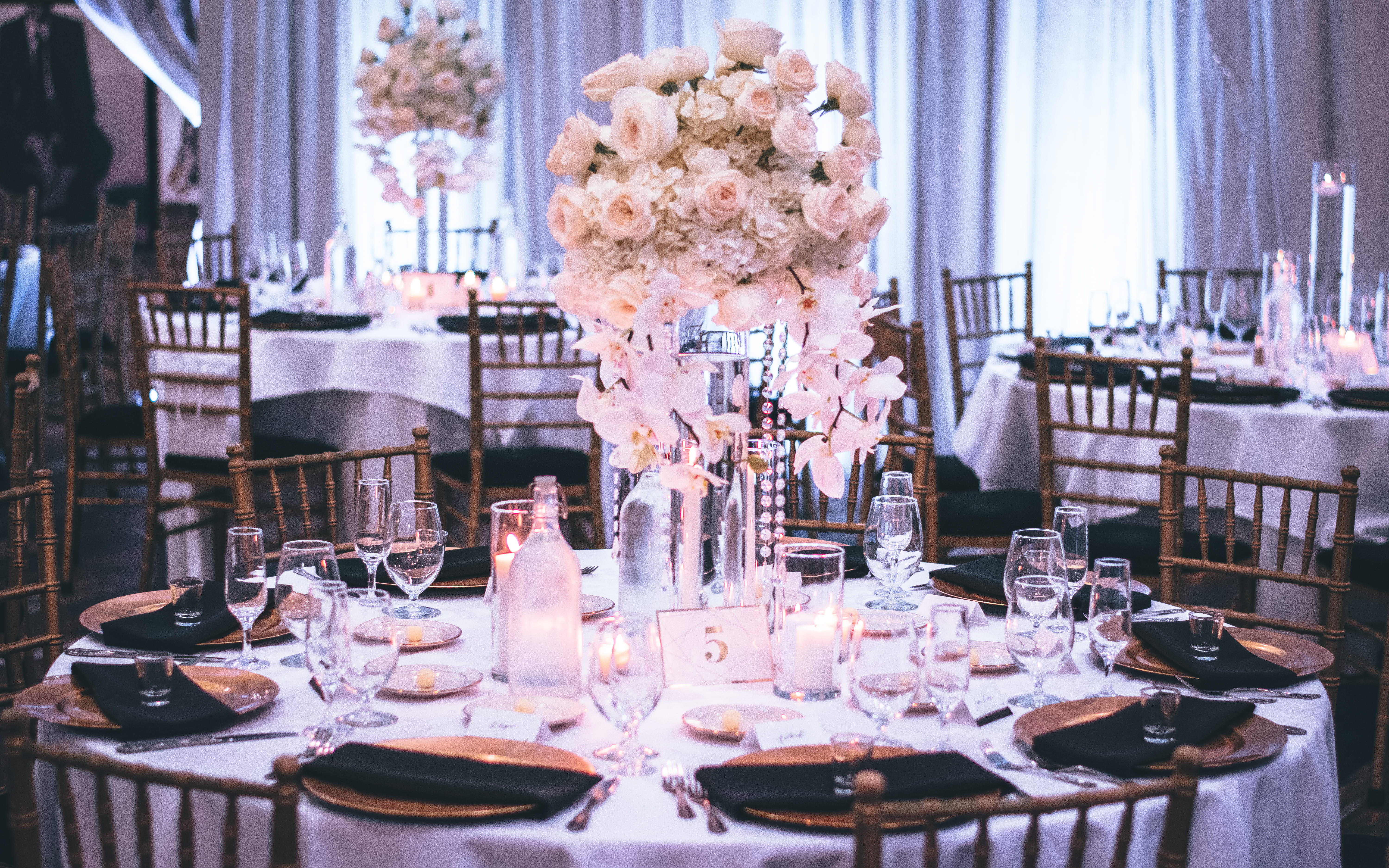 preparation, white, chair, household equipment, centerpiece, 5K, tablewares, flower arrangement, glass, arrangement, room, seat, drinking glass, seats, HD Wallpaper