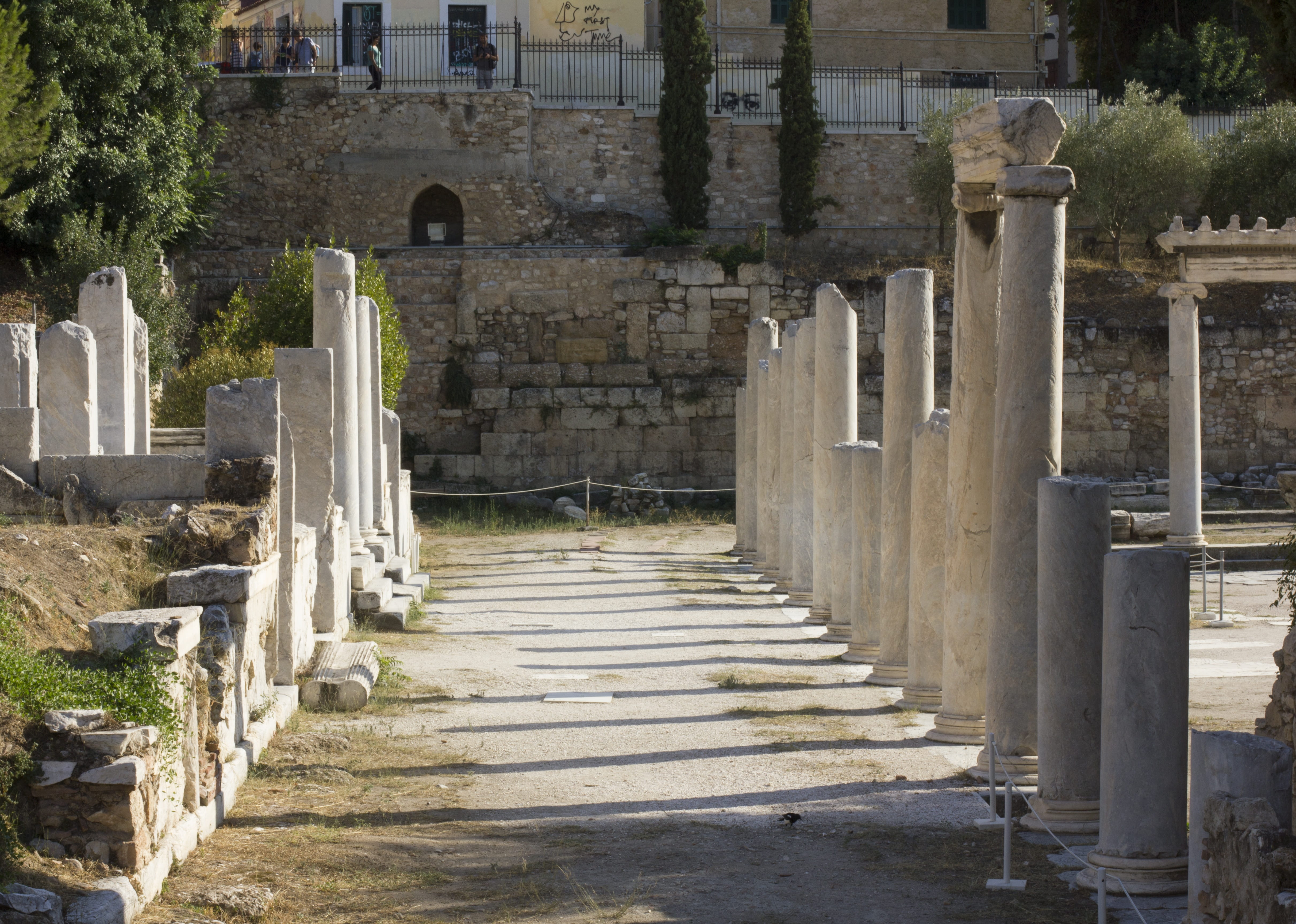 built structure, plant, old, grave, the past, ancient civilization, belief, building, greek, cemetery, perspective, monumental, tombstone, nature, agora, HD Wallpaper