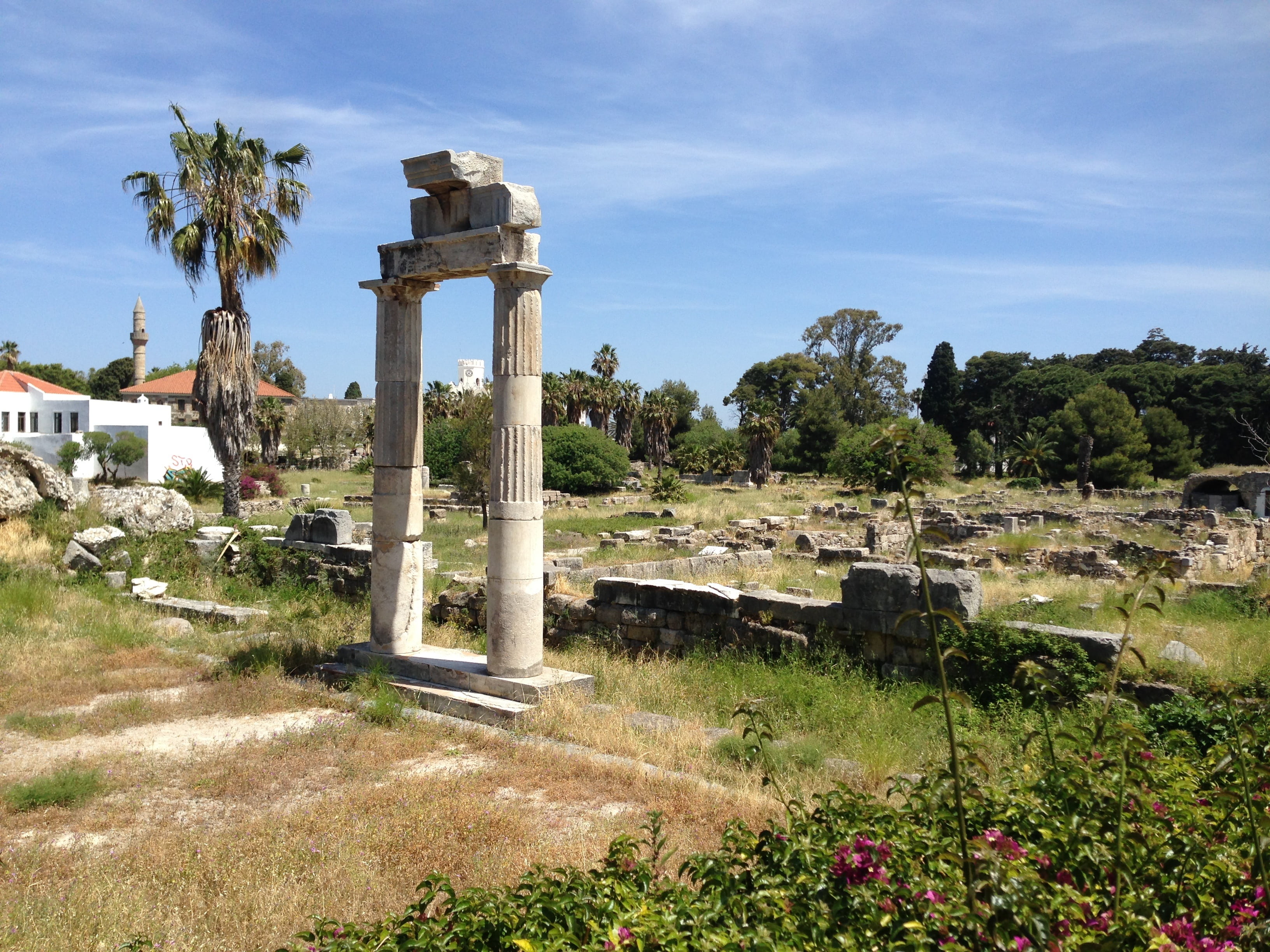 history, old ruin, kos, outdoors, ancient, architectural column, didim feribot, built structure, felicia travel, architecture, day, cloud - sky, sunlight, HD Wallpaper