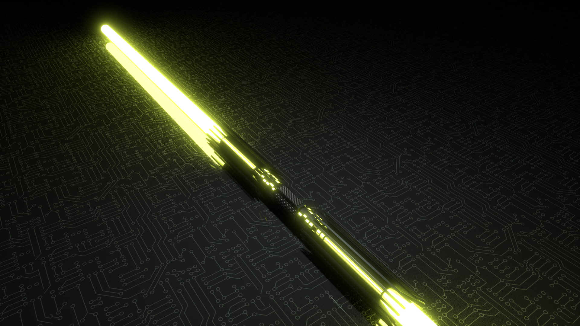night, glowing, speed, lighting equipment, high angle view, 1080P, nature, green color, yellow, light, indoors, aerial view, lightsaber, sky, Star Wars, HD Wallpaper