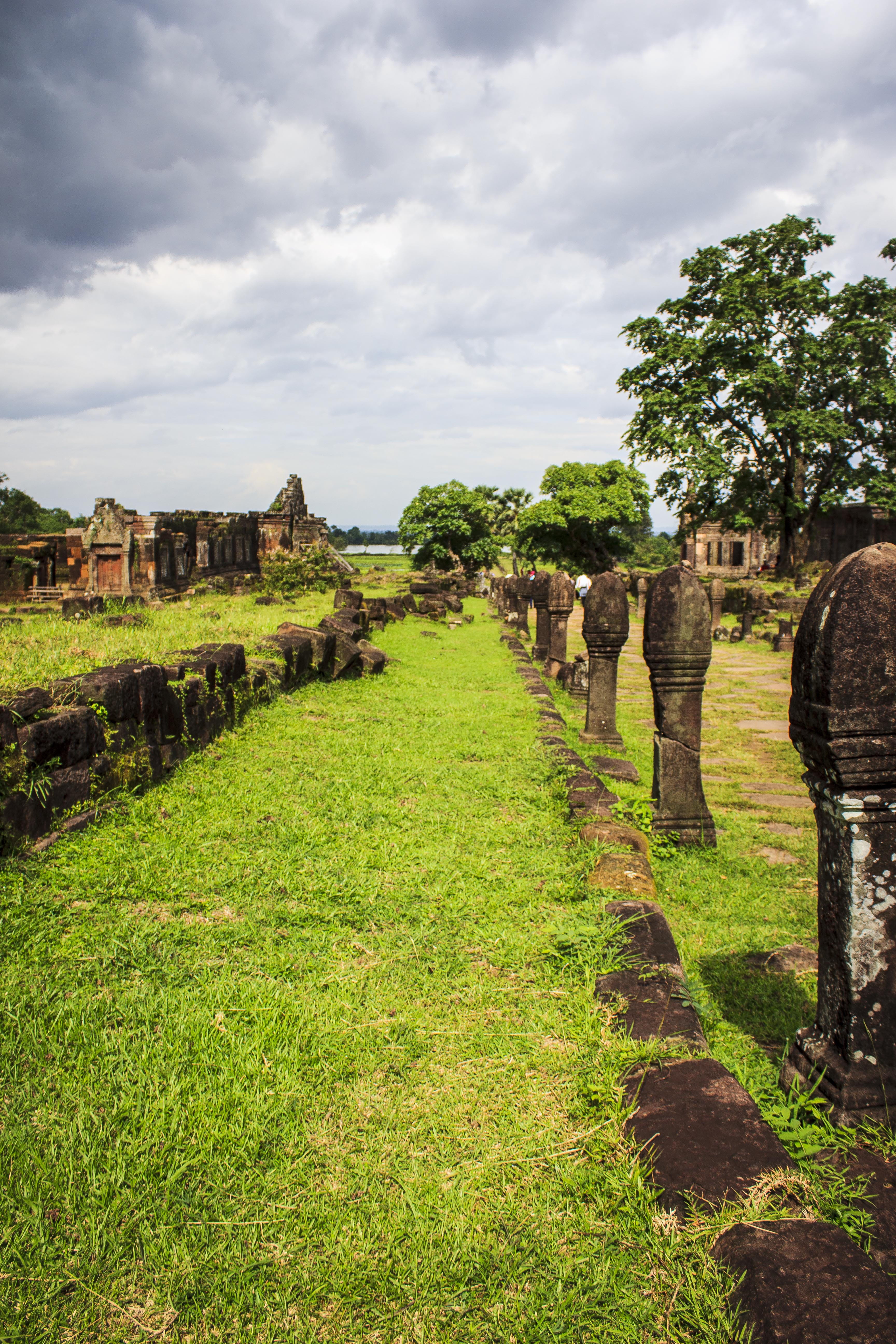building, no people, stones, pathway, summer, culture, background, outdoors, farm, land, temple, traditional, ruins, asia, sky, grass, monument, green color, Phone HD Wallpaper