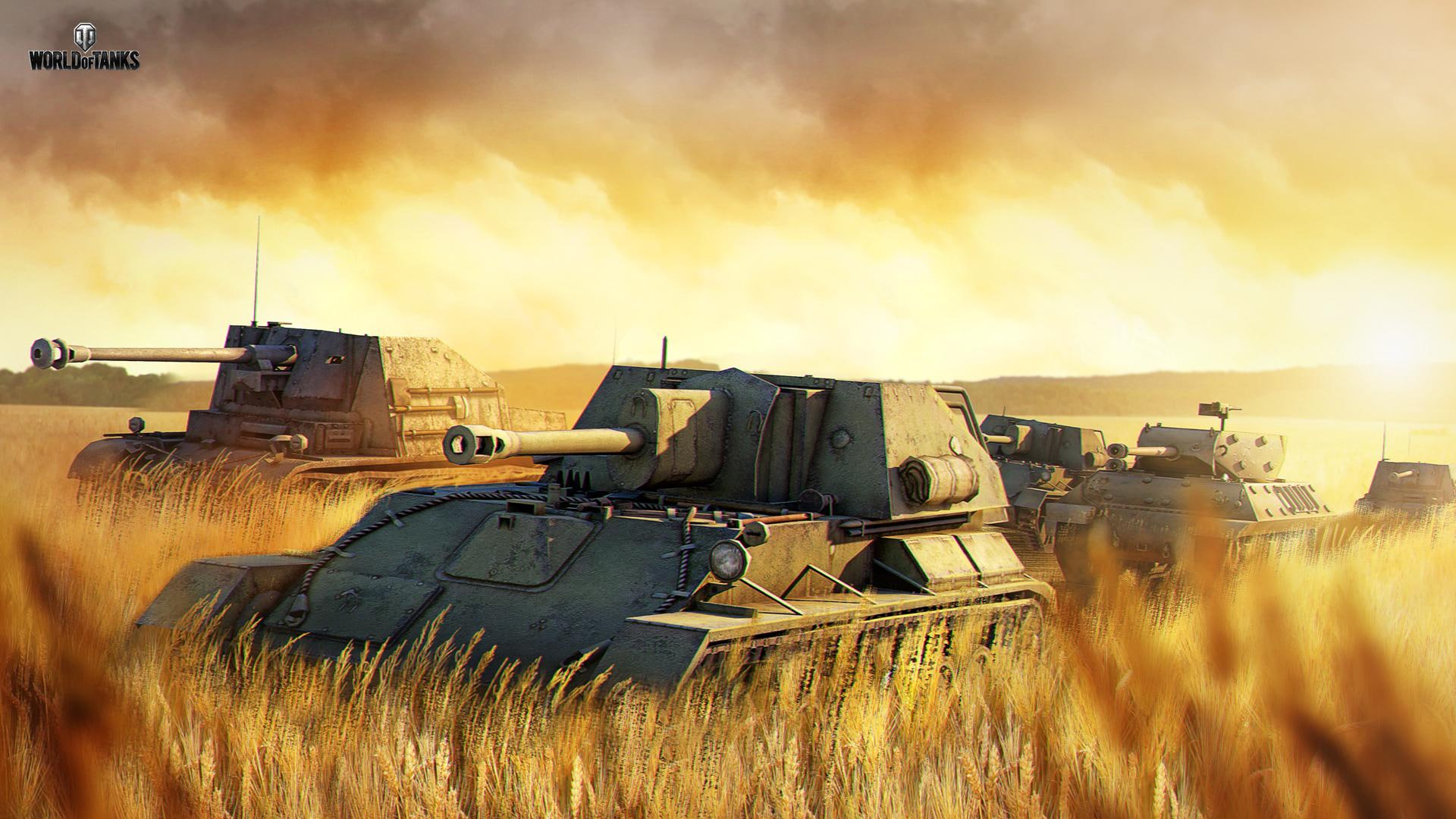 fields, world of tanks, tanks, 1080P, world, games, tanks from games, HD Wallpaper