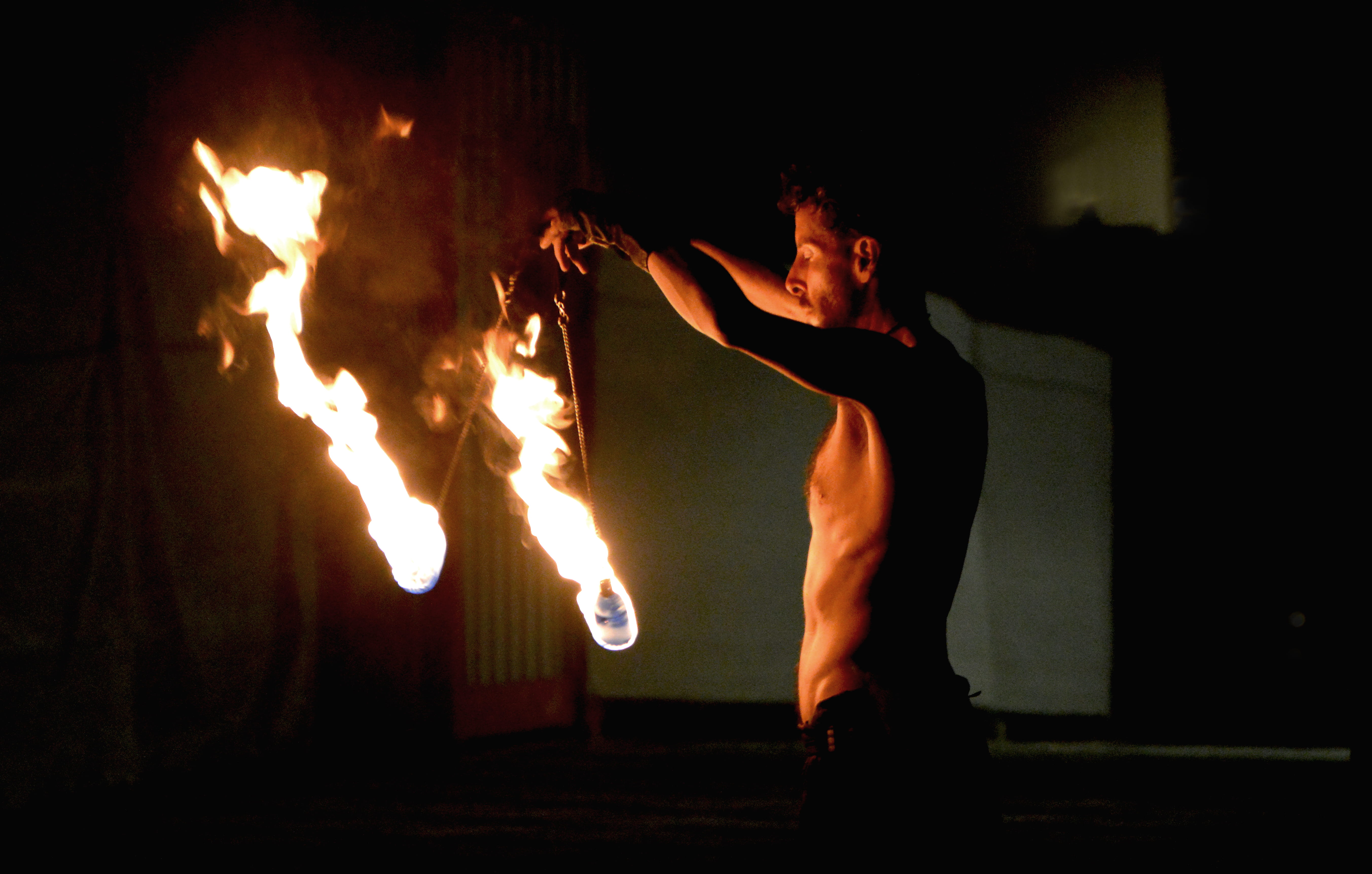 burning, albaicín, night, granada, 5K, sign, performance, one person, human arm, concentration, nature, spain, poi, communication, side view, fire - natural phenomenon, HD Wallpaper