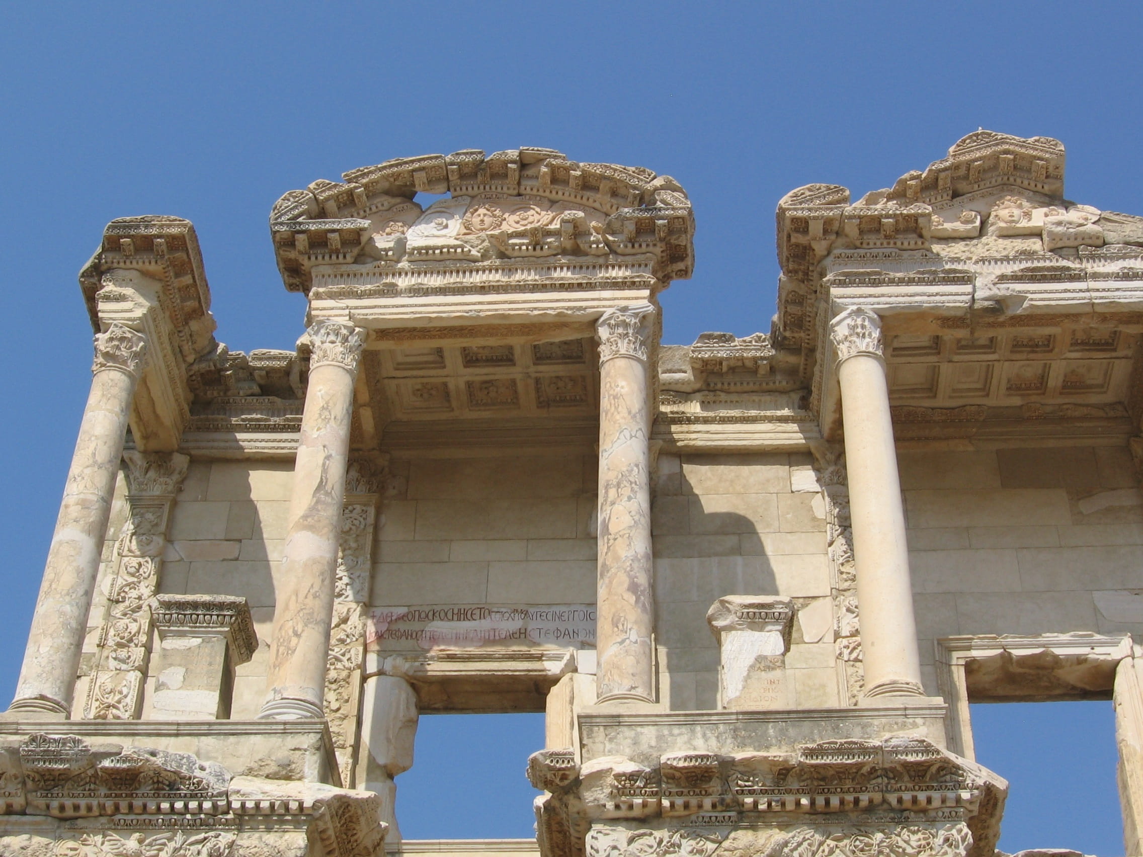 ancient civilization, travel destinations, outdoors, built structure, clear sky, place of worship, nature, travel, turkey, the past, 1080P, ruined, architectural column, HD Wallpaper