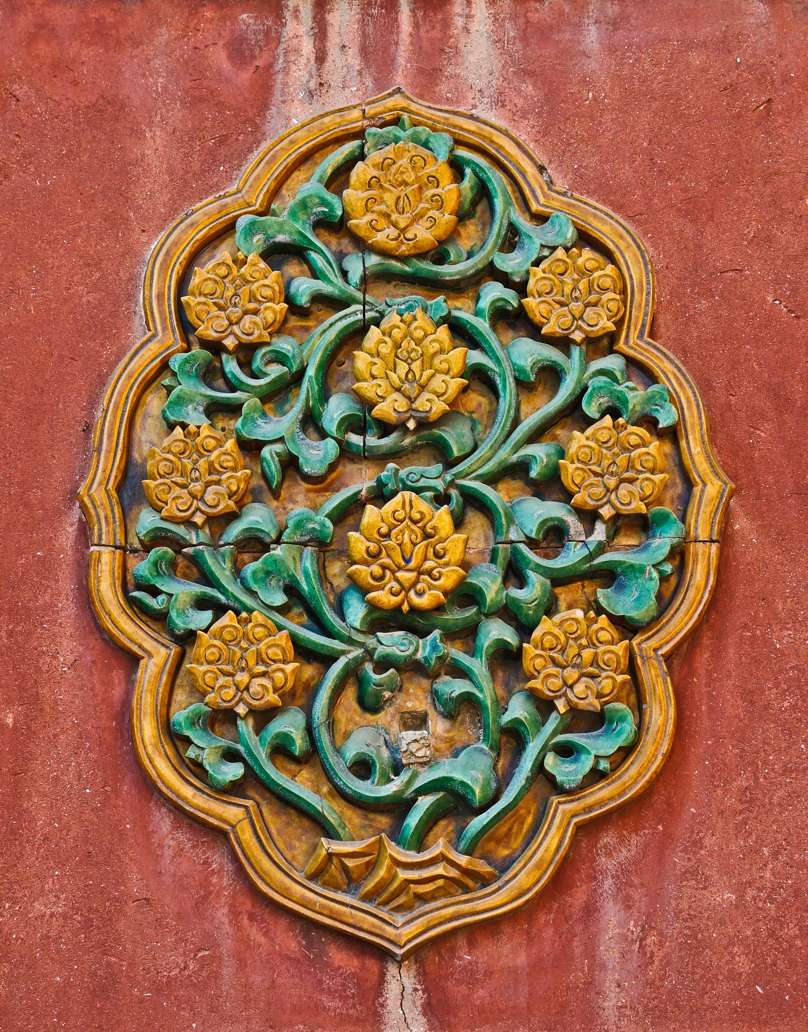 high angle view, forbidden city, ornate, the past, pekin, beijing, no people, close-up, architecture, circle, directly above, china, day, food, 2K, ornament, Phone HD Wallpaper