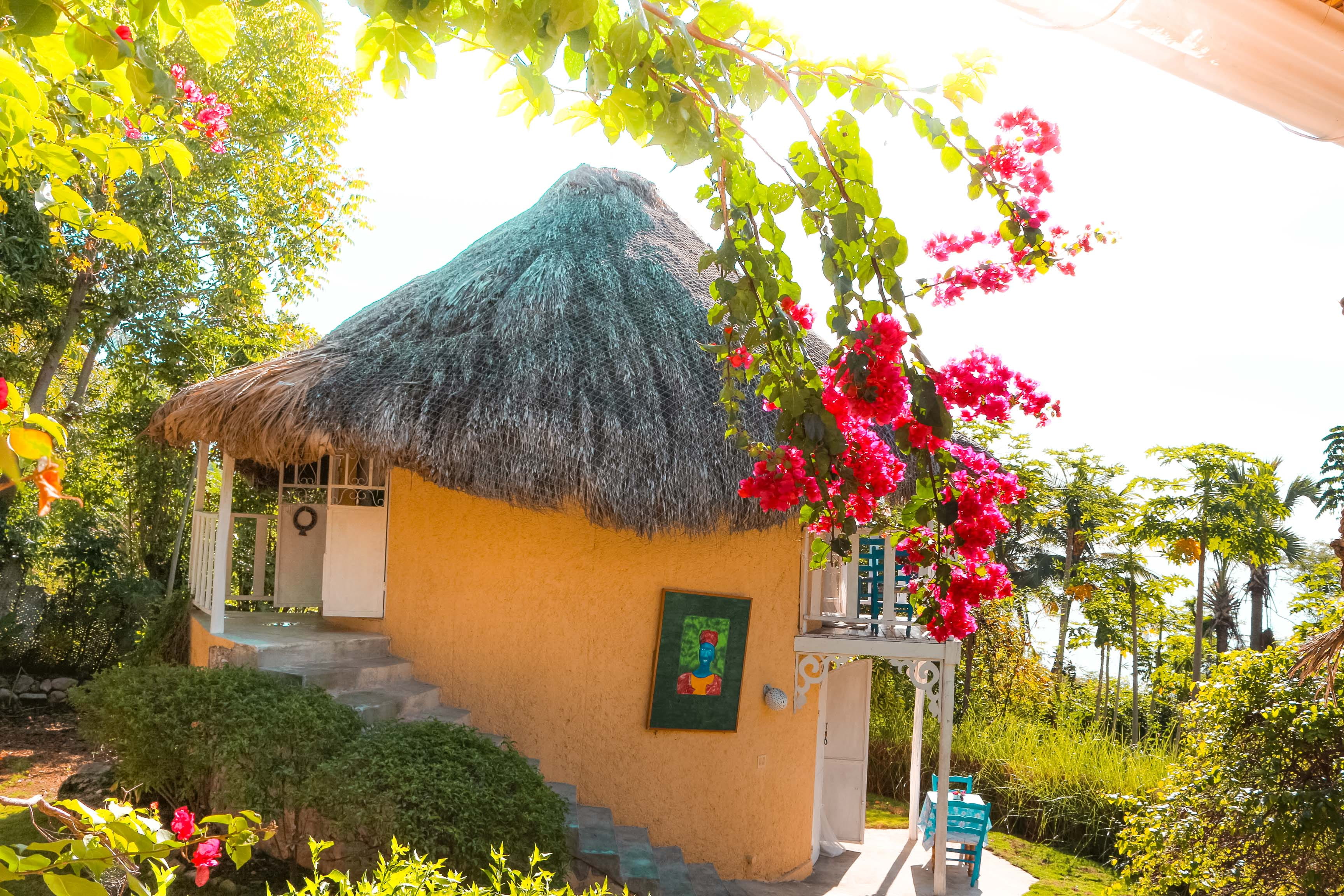 sunlight, adventure, chic chateau, plant, vacation home, vacation, yellow, tree, thatch, thatch roof, haiti, sky, outdoors, 2K, roof, beauty in nature, HD Wallpaper