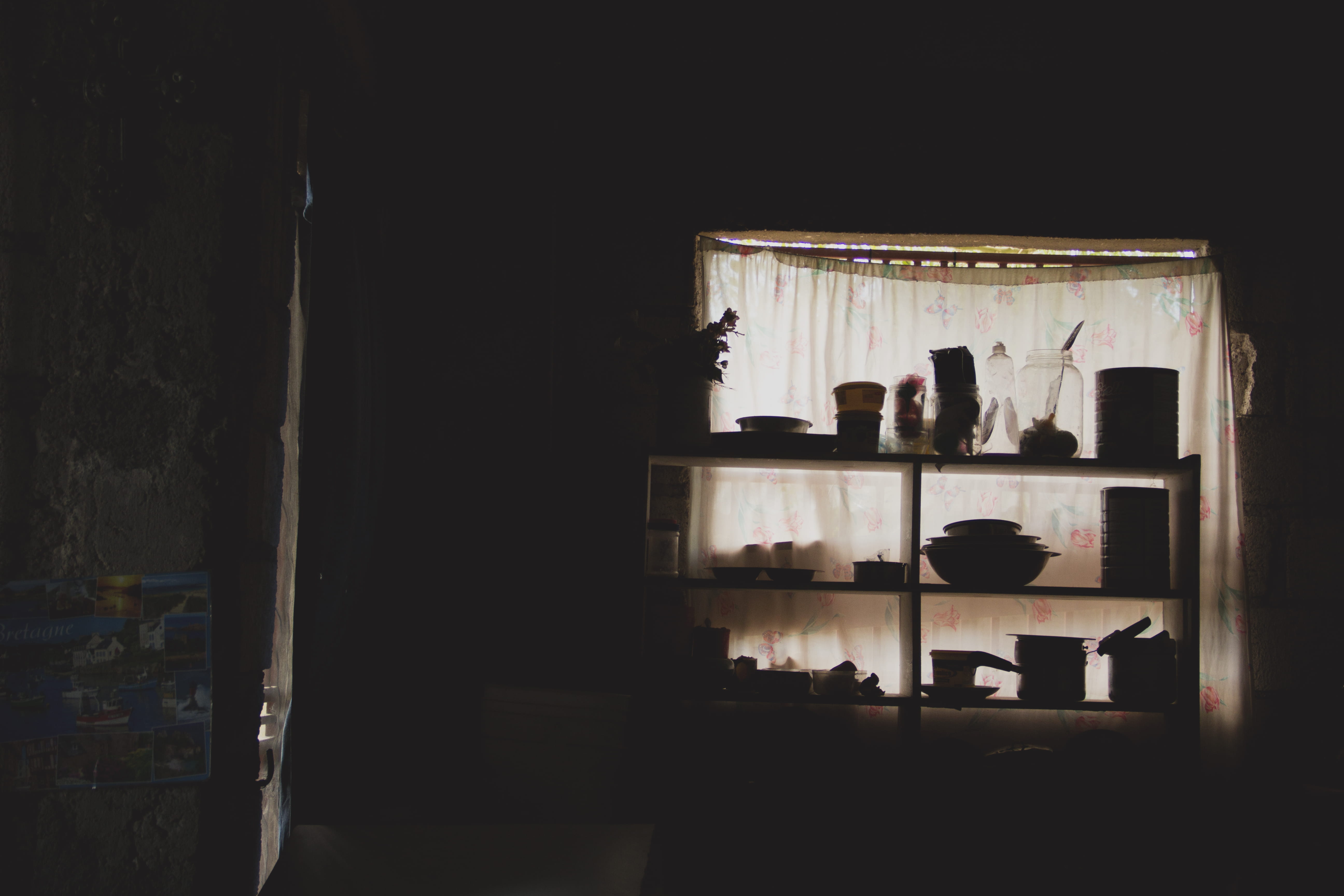 montrouis, haiti, house, kitchen, home interior, no people, shelf, domestic room, silhouette, built structure, home, window, glass - material, nature, reflection, HD Wallpaper