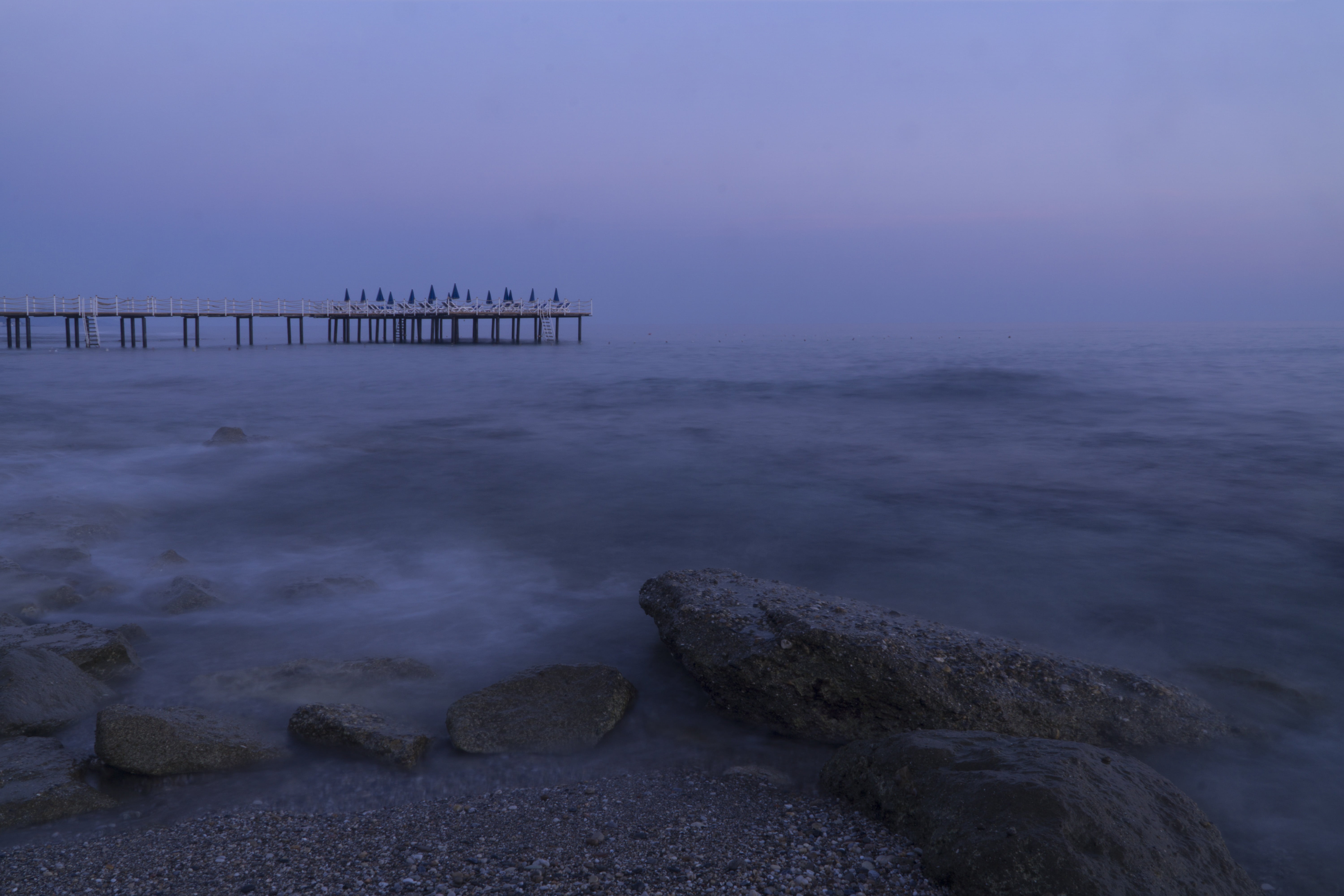 antalya, landscape, long exposure, iskele, cloud, tranquil scene, tranquility, groyne, land, scenics - nature, sea, water, solar, outdoors, environment, HD Wallpaper