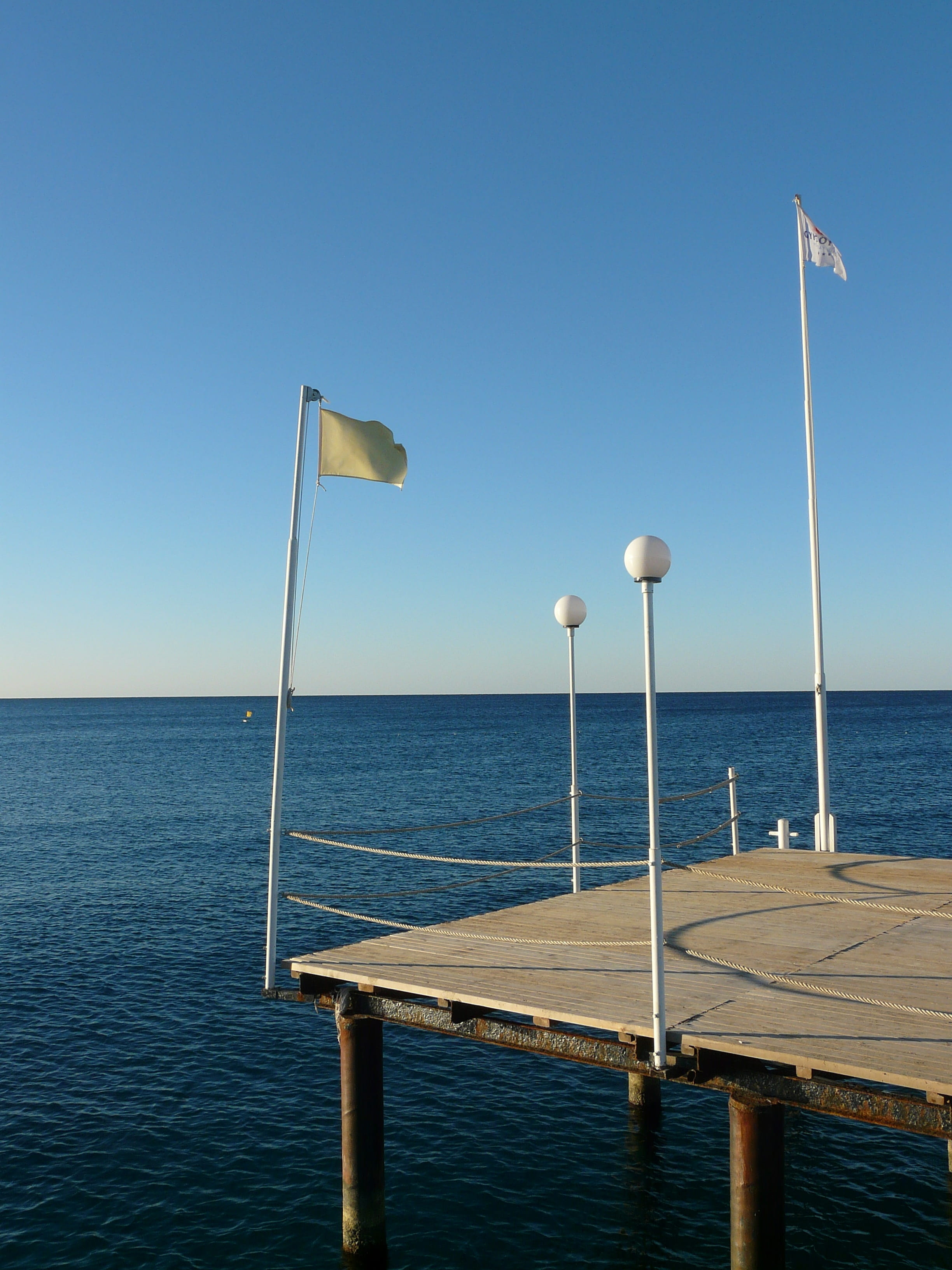 day, lighting equipment, beauty in nature, scenics - nature, copy space, tranquil scene, 2K, street light, blue, pier, no people, Jetty, clear sky, Turkish Riviera, Phone HD Wallpaper
