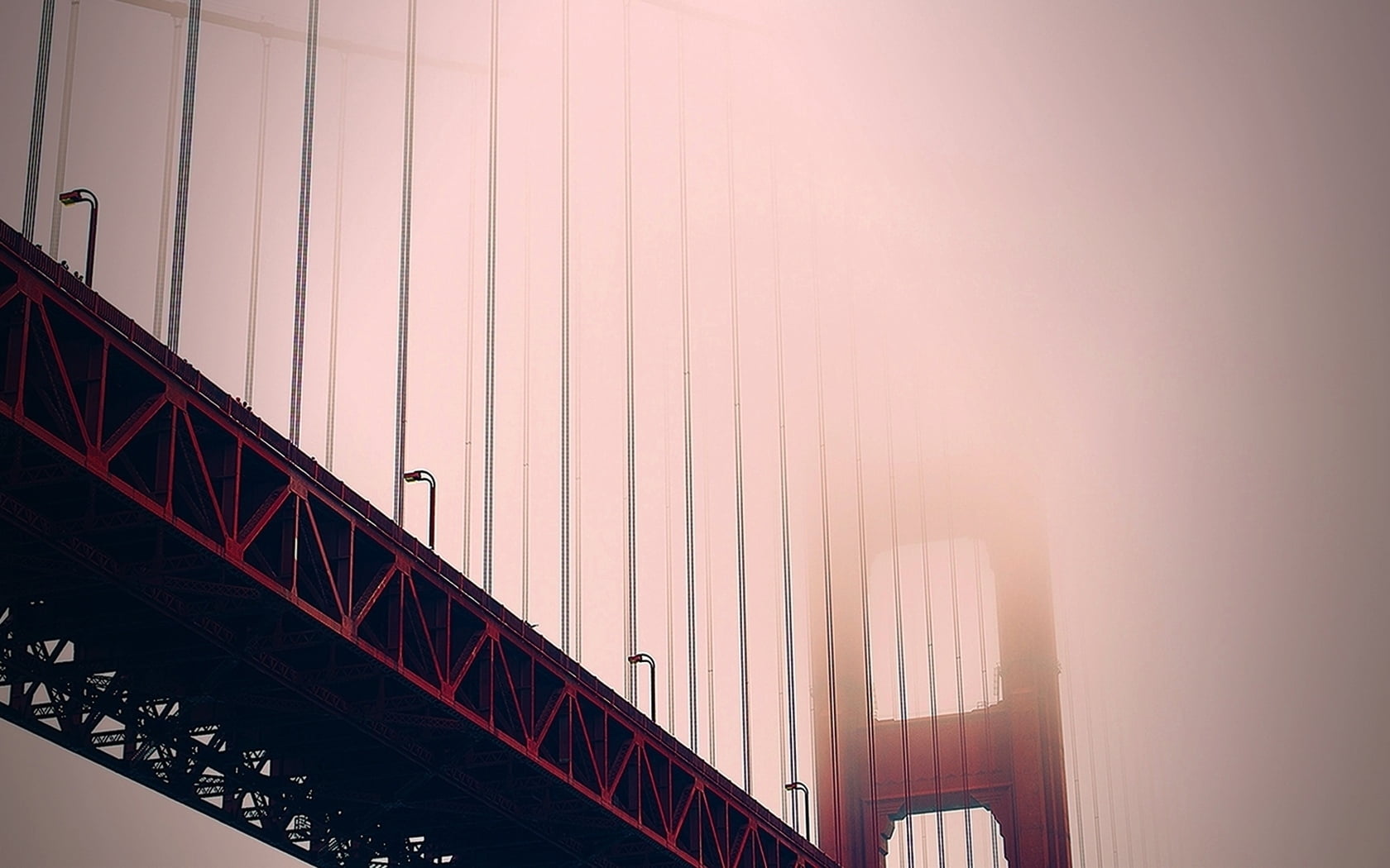 bridge, place, tower, night, golden Gate Bridge, no People, iron, building, urban Skyline, nature, steel, outdoors, bridge - Man Made Structure, traffic, HD Wallpaper