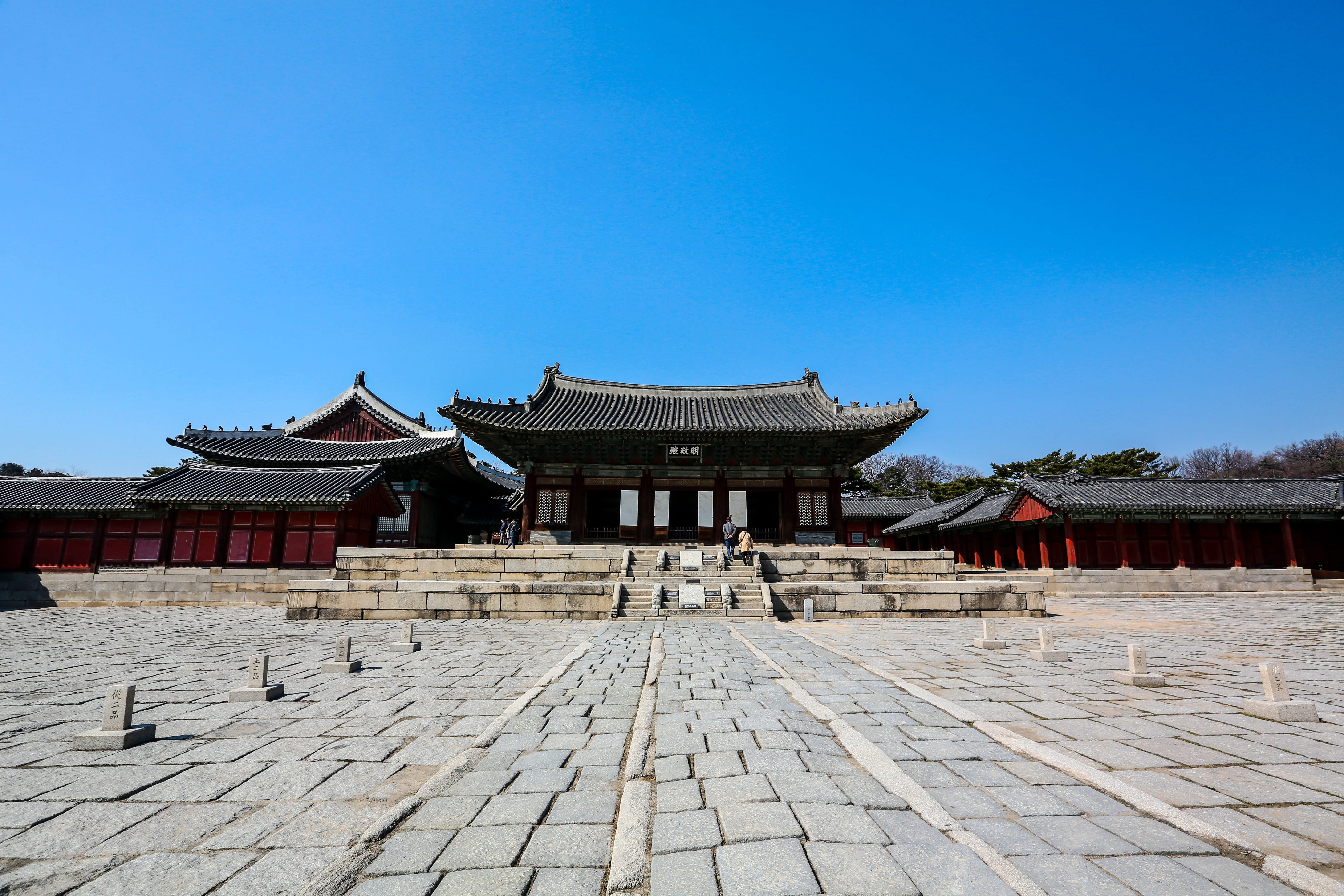 nature, no people, architecture, built structure, classical style, belief, clear sky, sky, republic of korea, travel, the korean royal palace, roof, religion, HD Wallpaper