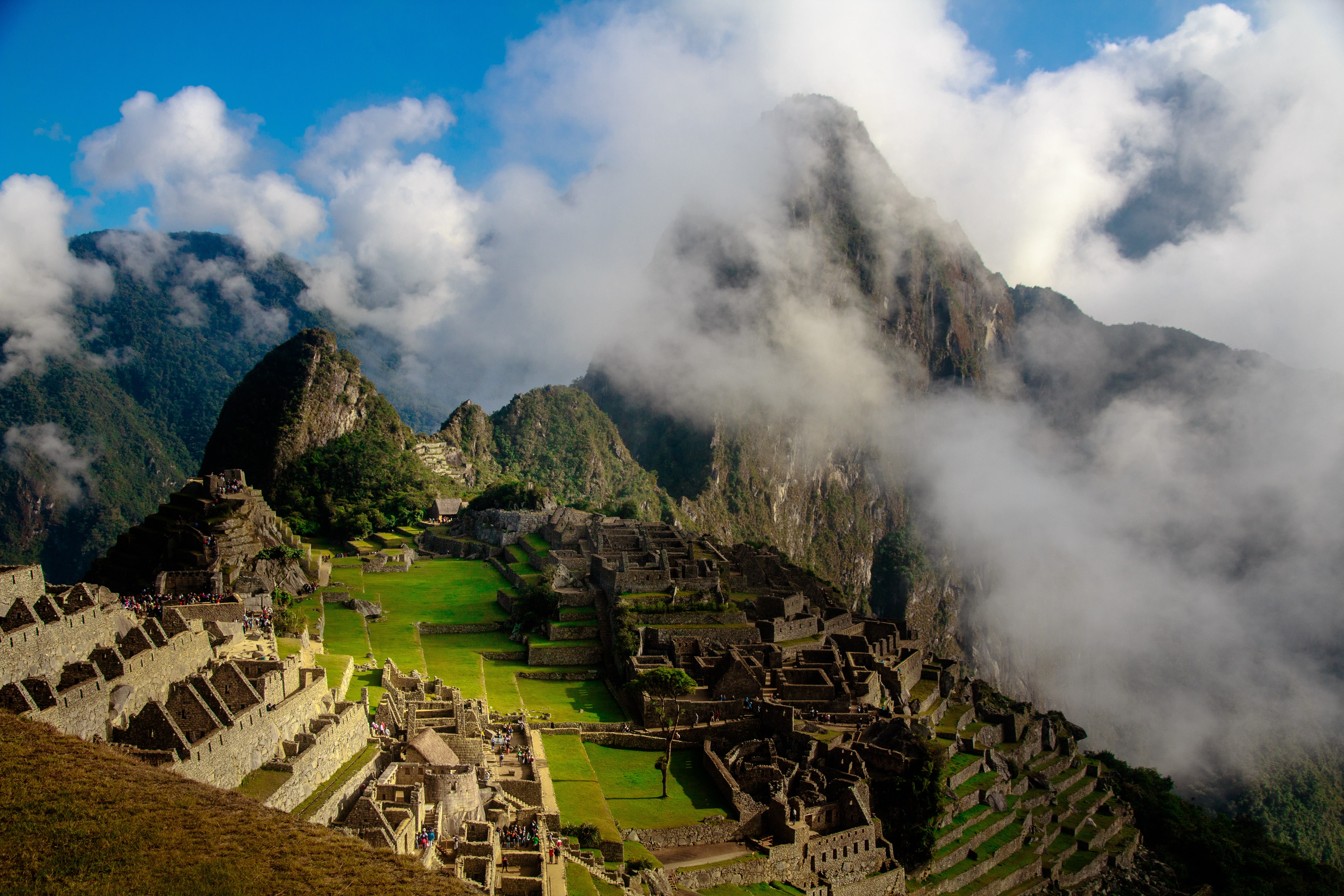 landscape, famous, civilization, view, ruins, landmark, ancient, attraction, picchu, tourist, machu, birds, eye, pikchu, 5K, clouds, scenic, historical, HD Wallpaper