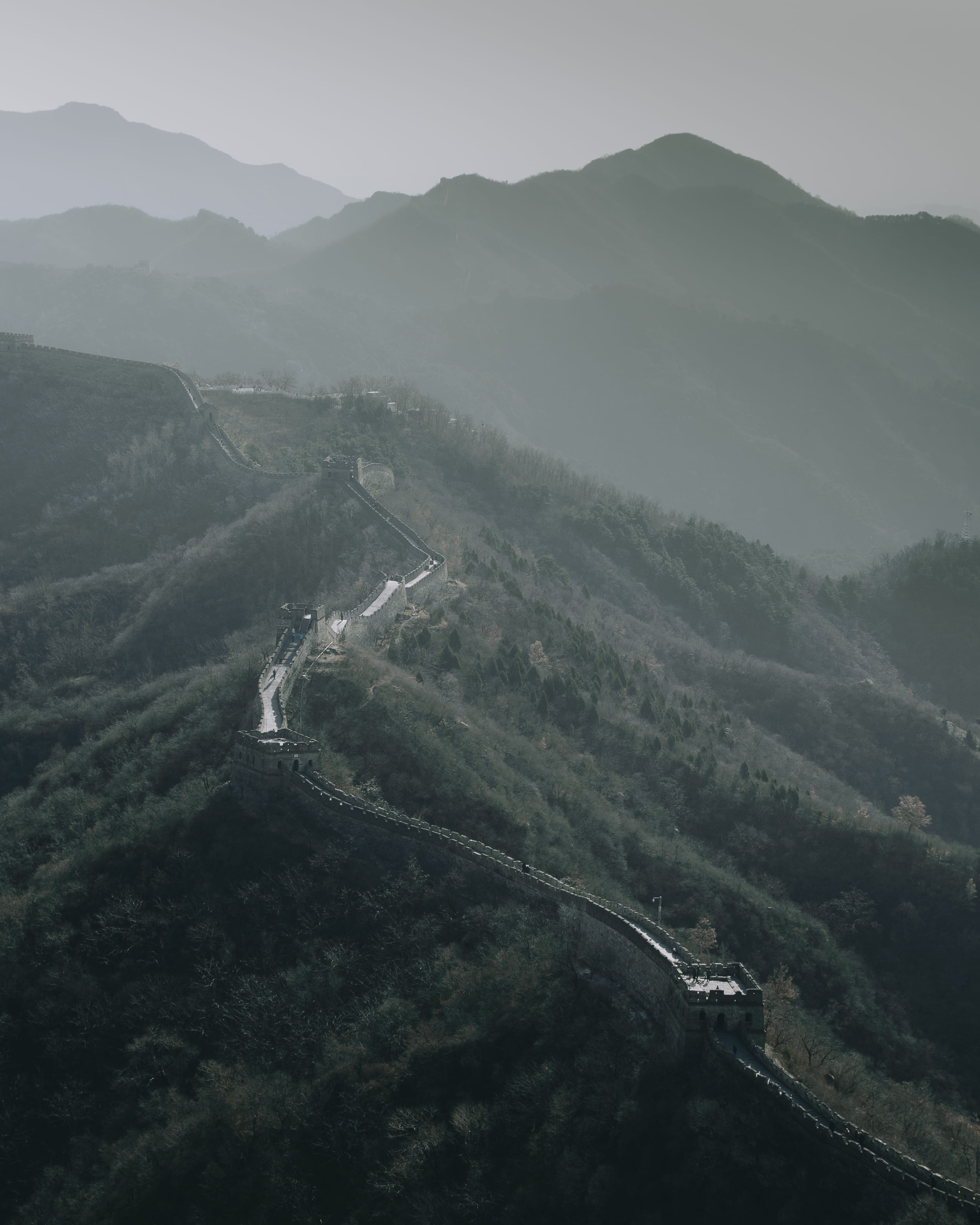 high angle view, sky, 2K, land, great, scenics - nature, environment, beauty in nature, fog, outdoors, plant, landscape, day, mountains, china, mountain, Phone HD Wallpaper