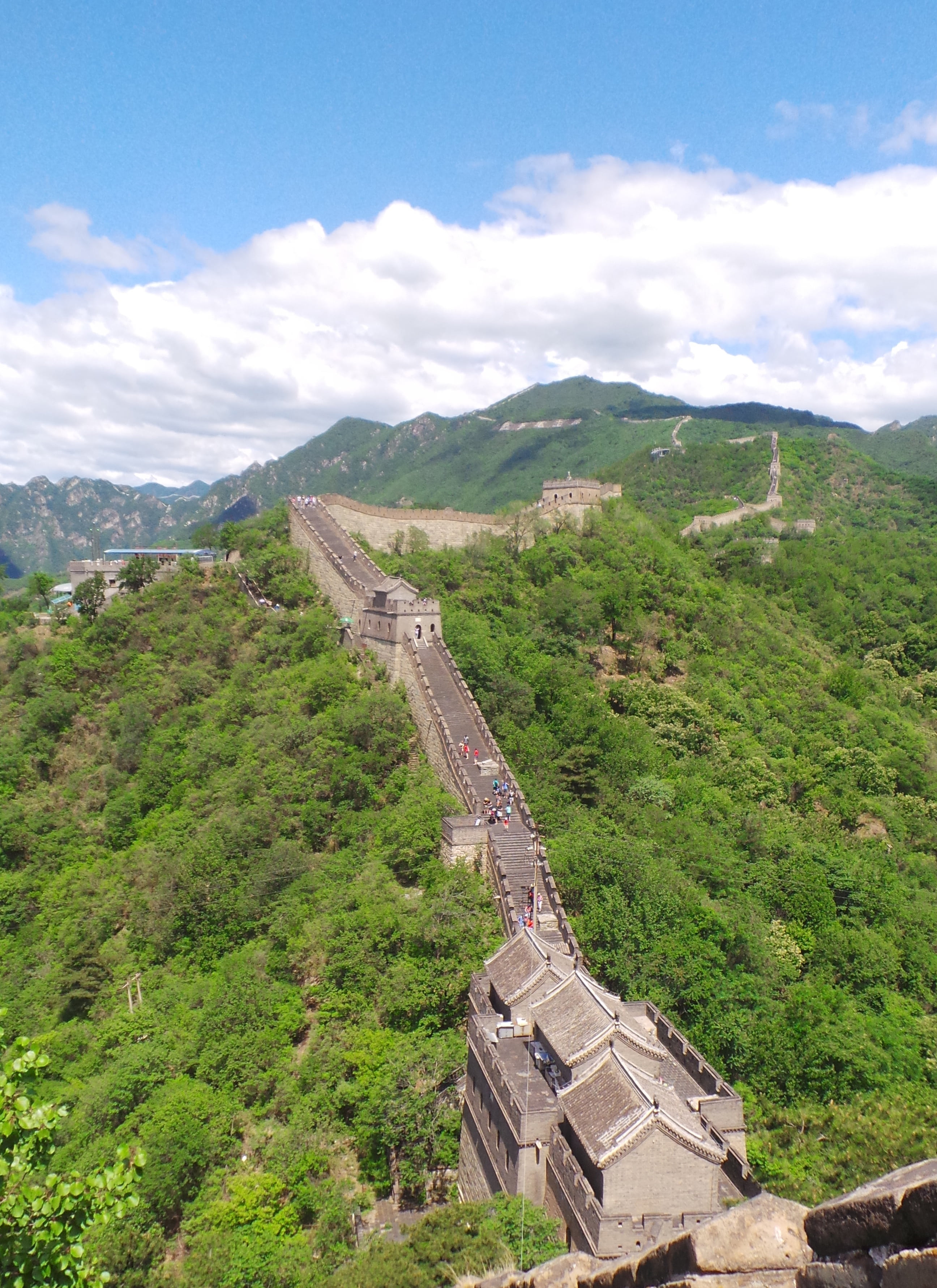 mountains, architecture, scenics - nature, wonder of the world, landscape, travel destinations, china, tourism, the past, wall of china, built structure, Phone HD Wallpaper