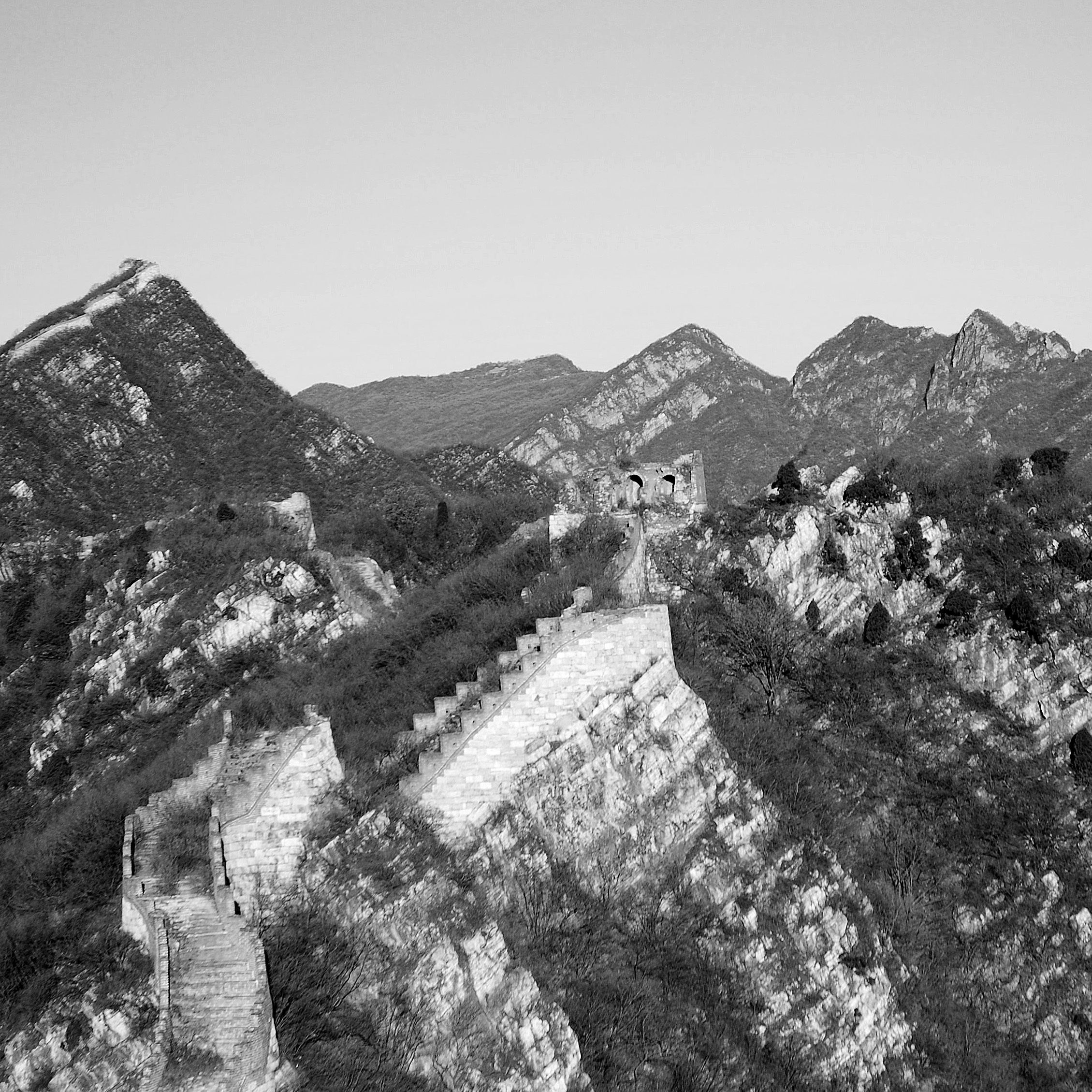 travel, history, monuments, landscape, the scenery, stone wall, the great wall, day, scenics - nature, the past, sky, beijing, built structure, ancient civilization, Phone HD Wallpaper
