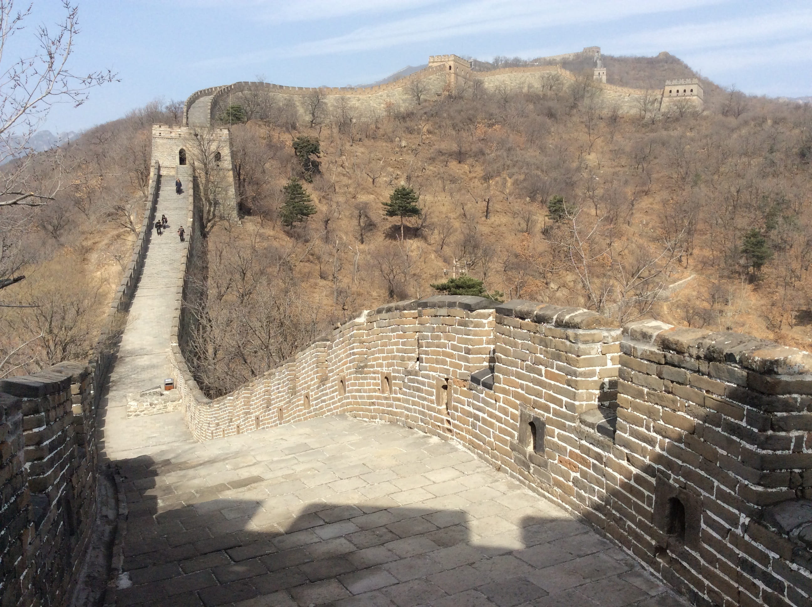 historic, the past, beijing, tree, plant, day, built structure, outdoors, no people, sky, tourism, nature, ancient, great, wall, brick, mountain, sunlight, HD Wallpaper
