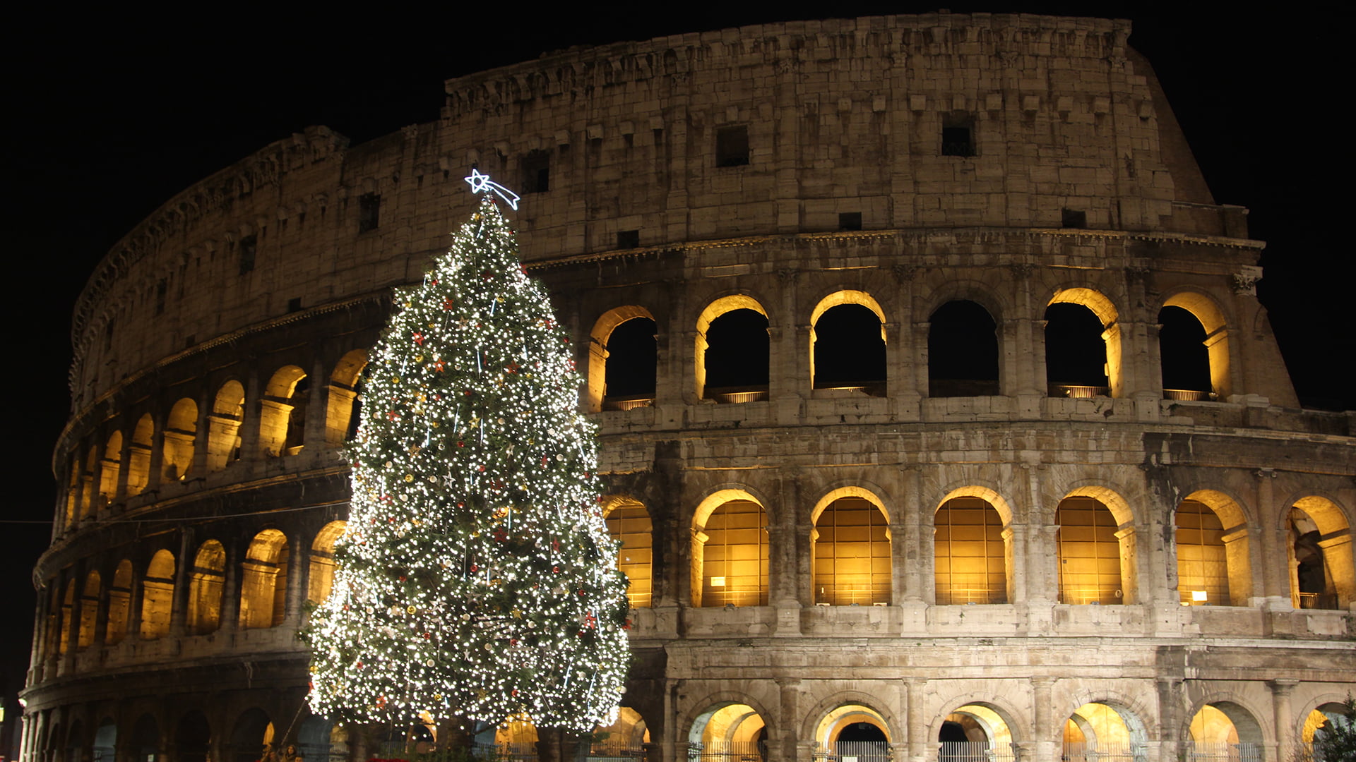 structure, italy, celebration, tree, european, wall, architecture, 1080P, holiday, europe, historical, built structure, construction, house, sky, religion, HD Wallpaper