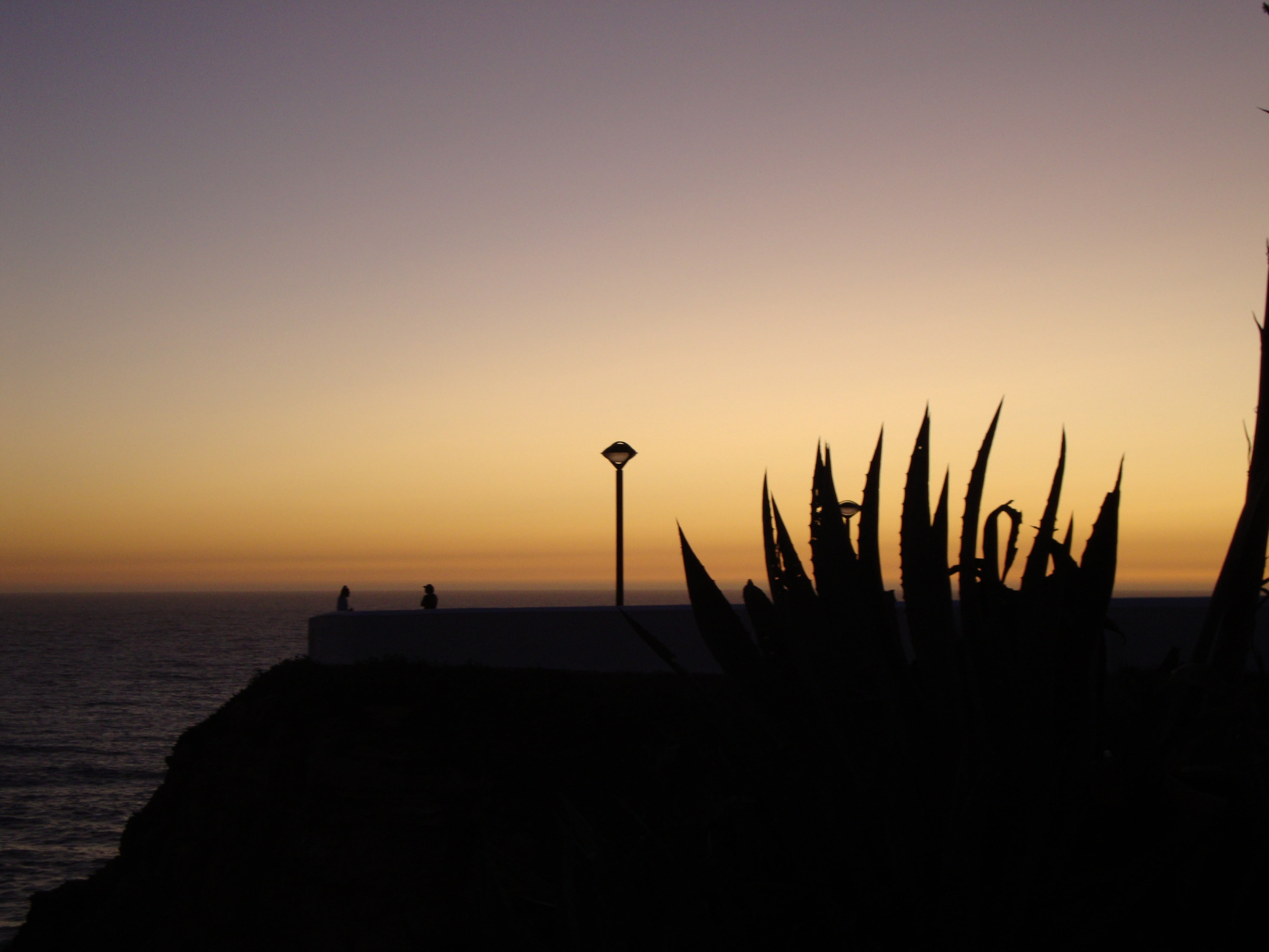dusk, beira mar, tranquil scene, clear sky, silhouette, 4K, tranquility, sea, horizon over water, pier, nature, outdoors, back Lit, no people, zambujeira do mar, HD Wallpaper