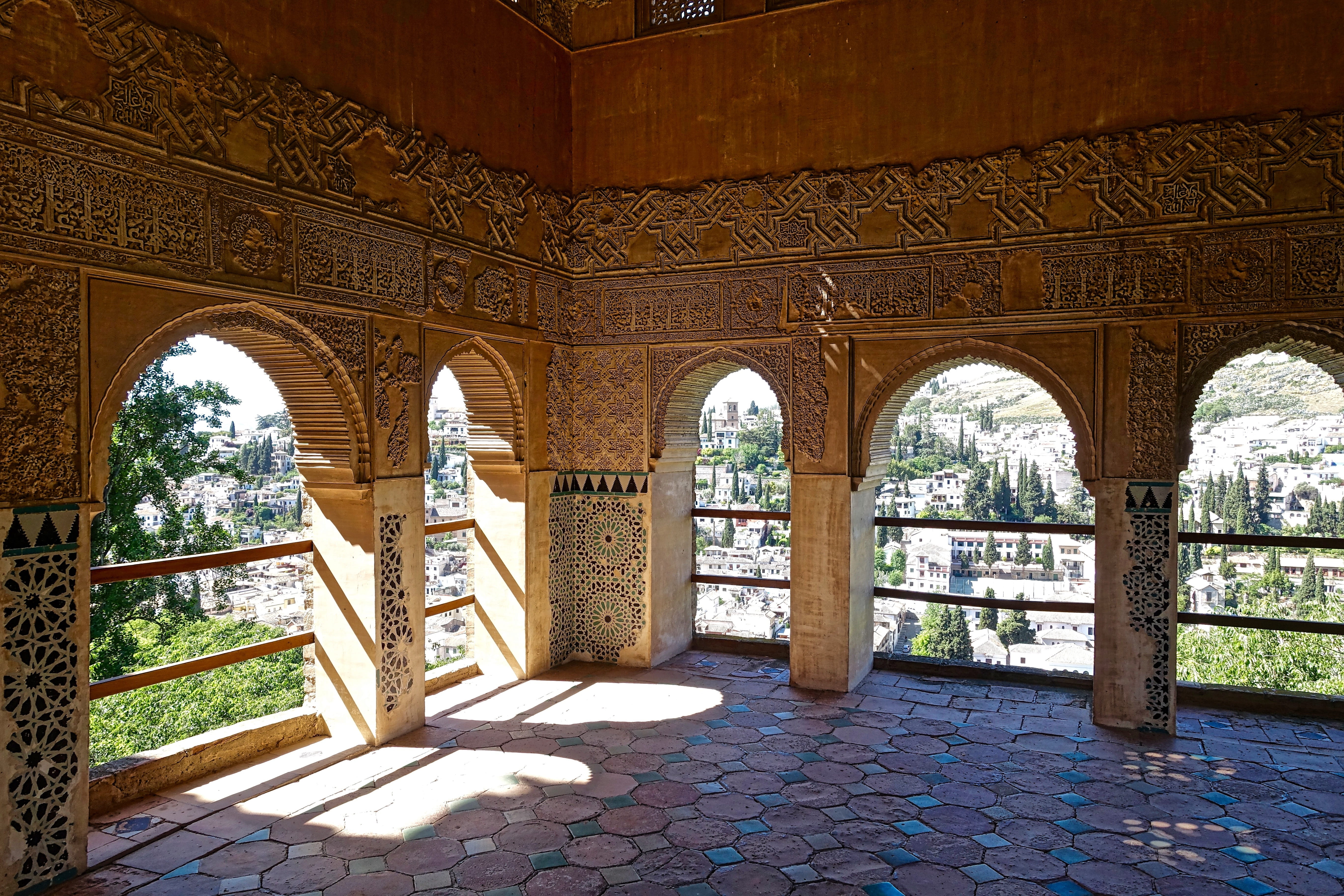 Arches, ornate, spanish, craft, plasterwork, entrance, history, Moorish, carving - craft product, building, arabic, arch, architectural column, built structure, HD Wallpaper