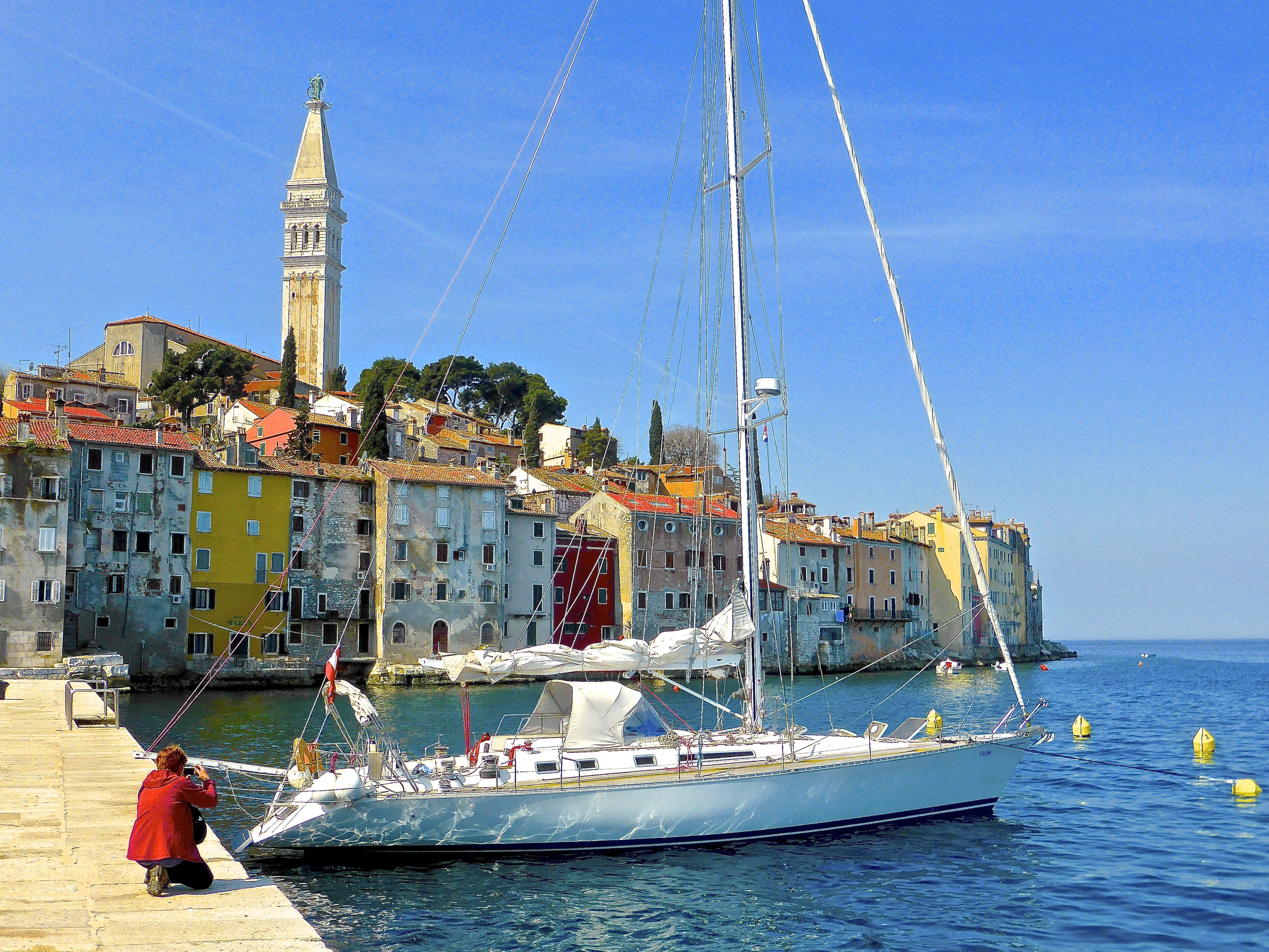 port, leisure, building exterior, sky, seaside, built structure, sailing, water, mast, tourist, architecture, travel, ship, transportation, yacht, nautical vessel, HD Wallpaper