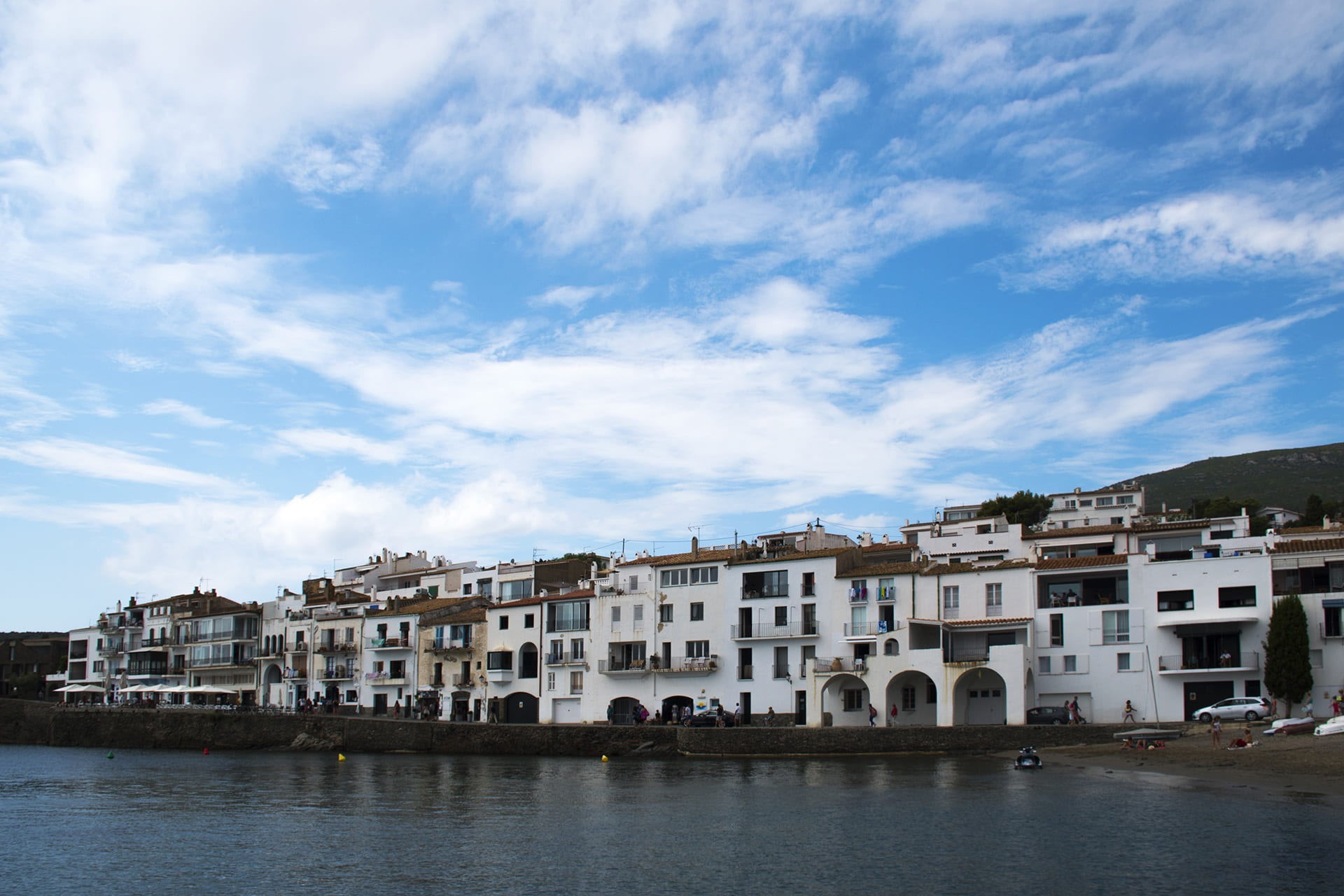 cloud - sky, building, cadaques, no people, waterfront, outdoors, river, building exterior, church, residential district, travel, andalusia, city, 1080P, HD Wallpaper