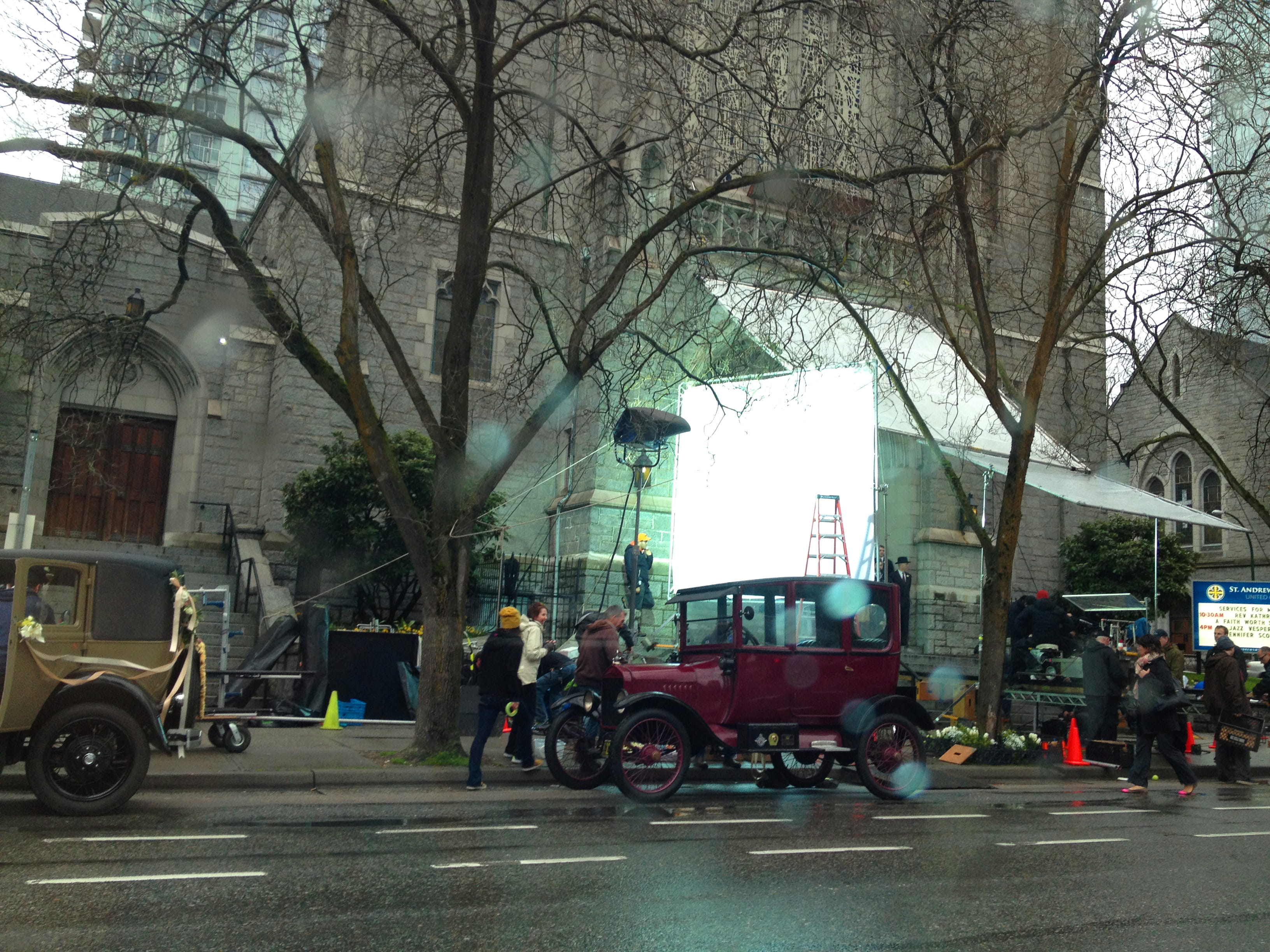 film, canada, rain, bare tree, day, rainy day, street, outdoors, car, nature, city, group of people, motor vehicle, land vehicle, film equipment, plant, HD Wallpaper