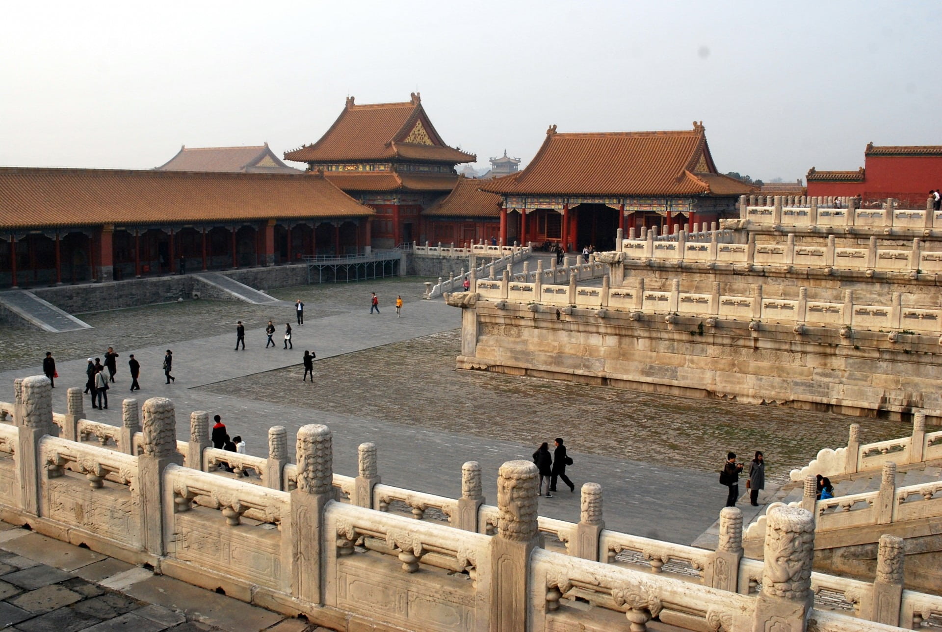 group of people, sky, building exterior, china, dynasty, history, empire, the past, architecture, temple - Building, large group of people, asia, building, HD Wallpaper