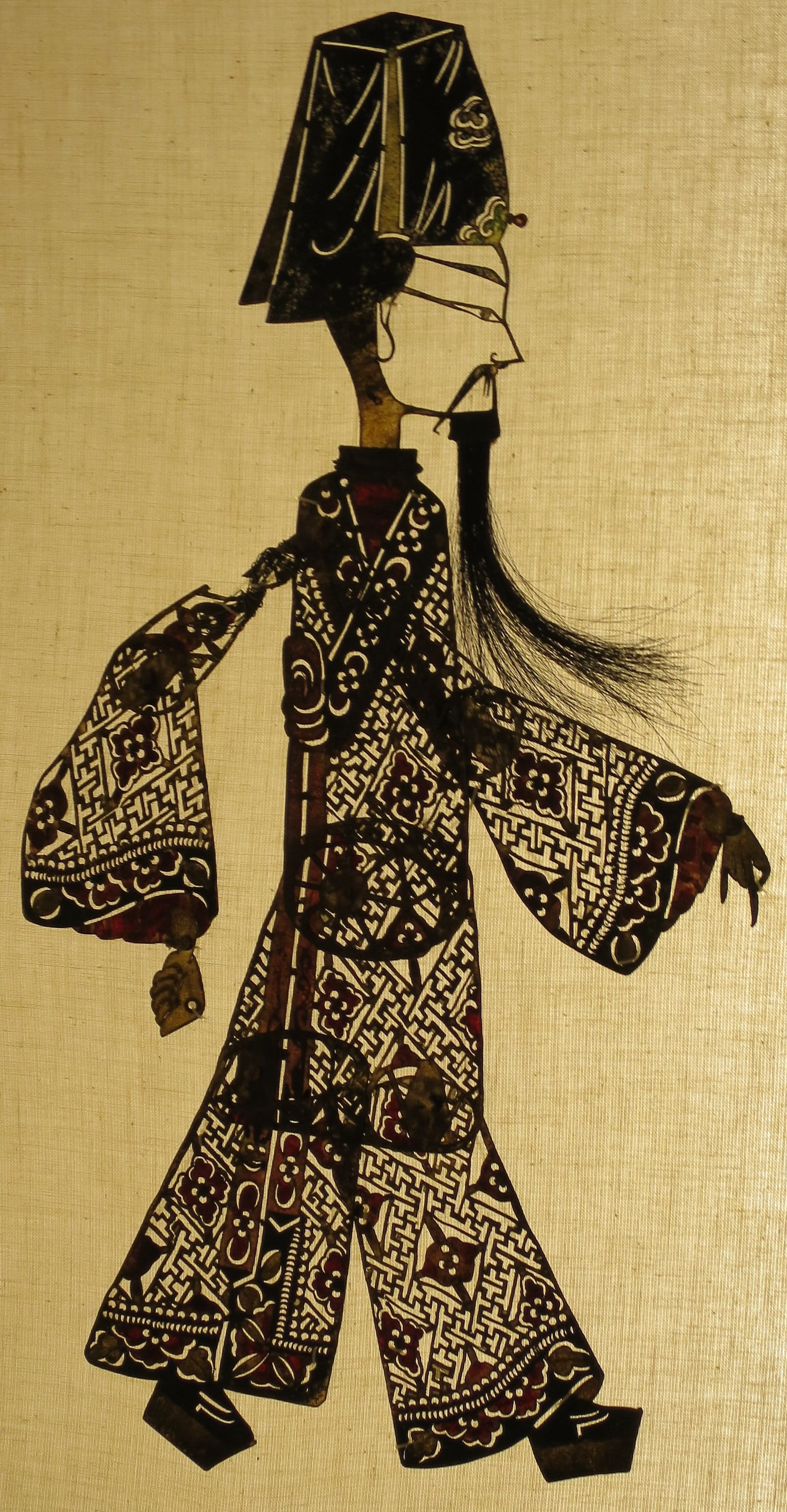 silhouette, traditional clothing, hsin, art, close-up, cultures, male likeness, human representation, puppet, Man, art and craft, ornate, antique, pattern, Phone HD Wallpaper